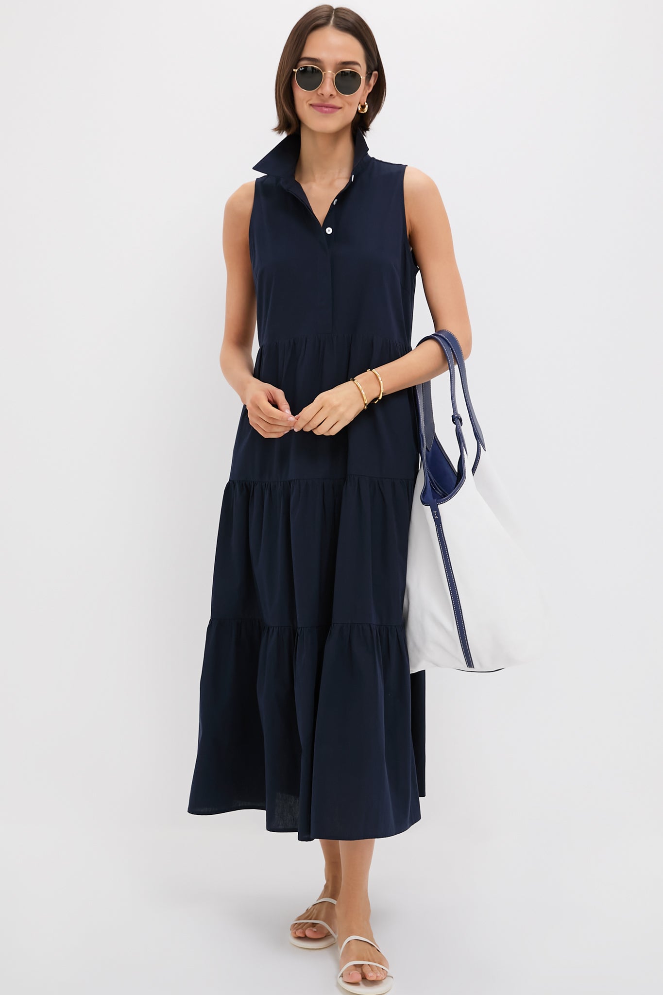 Navy Sleeveless Mabel Maxi Dress