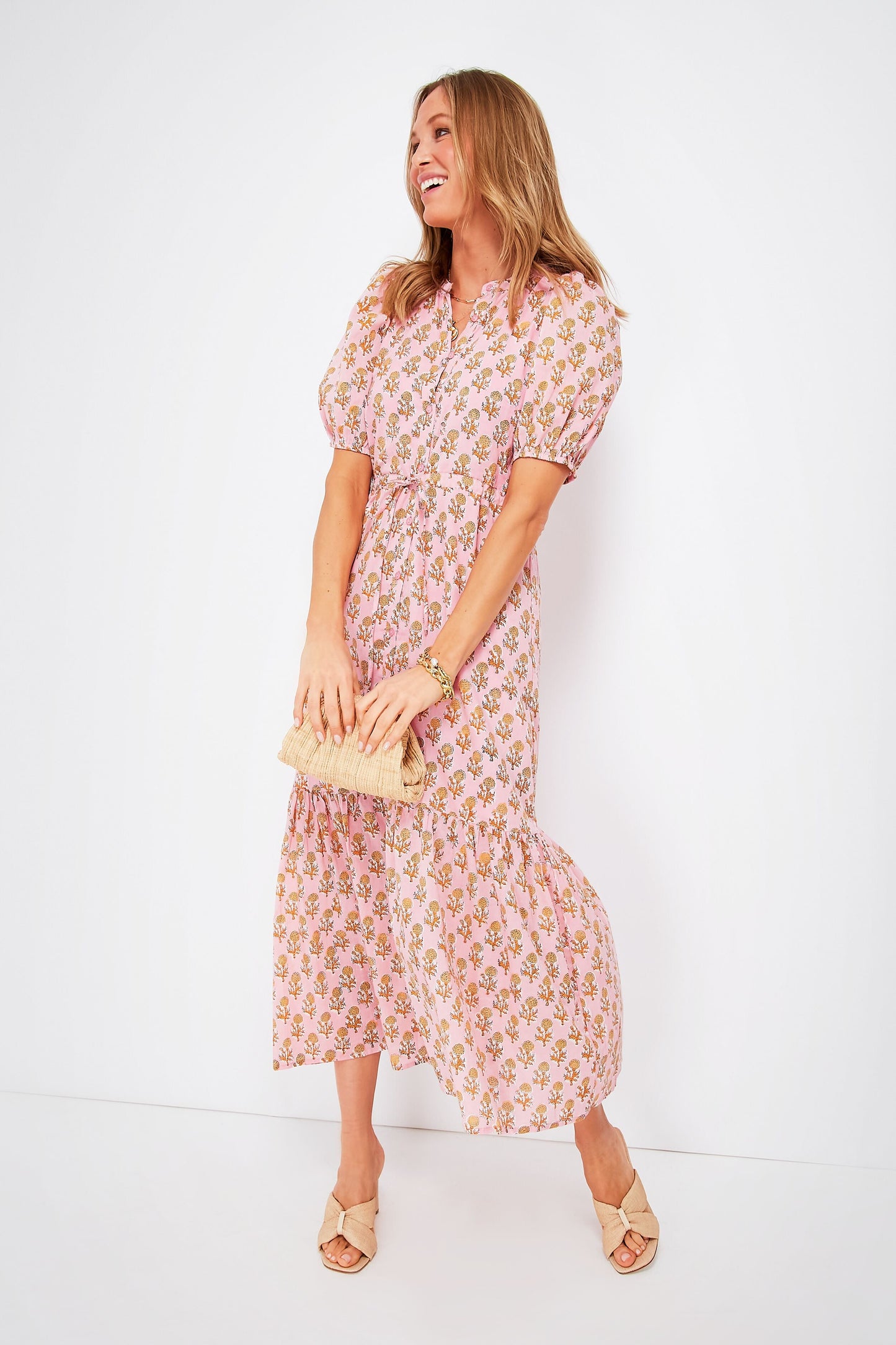 Pink Little Marigolds Lucy Dress