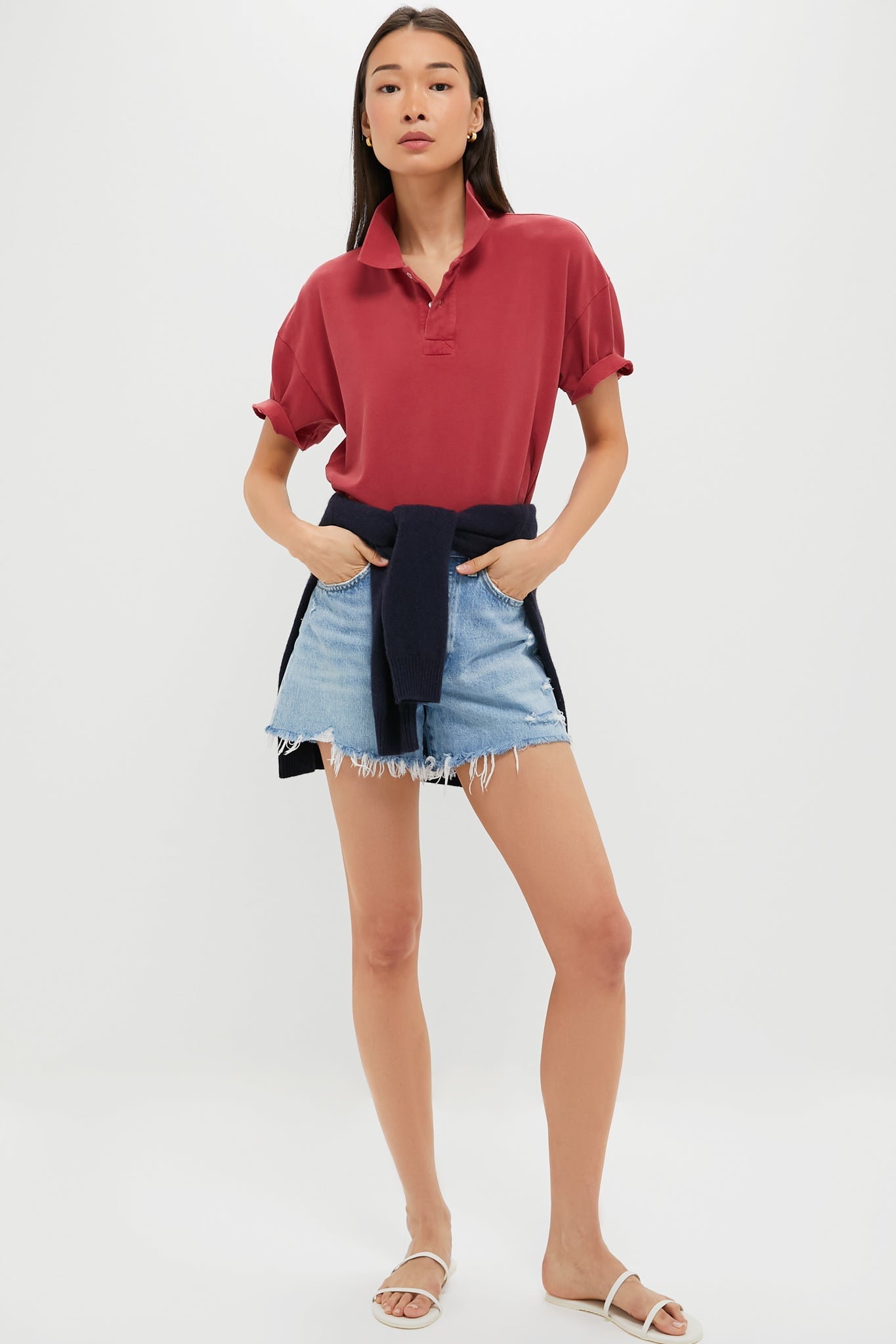 Red Pique Holmes Boyfriend Polo