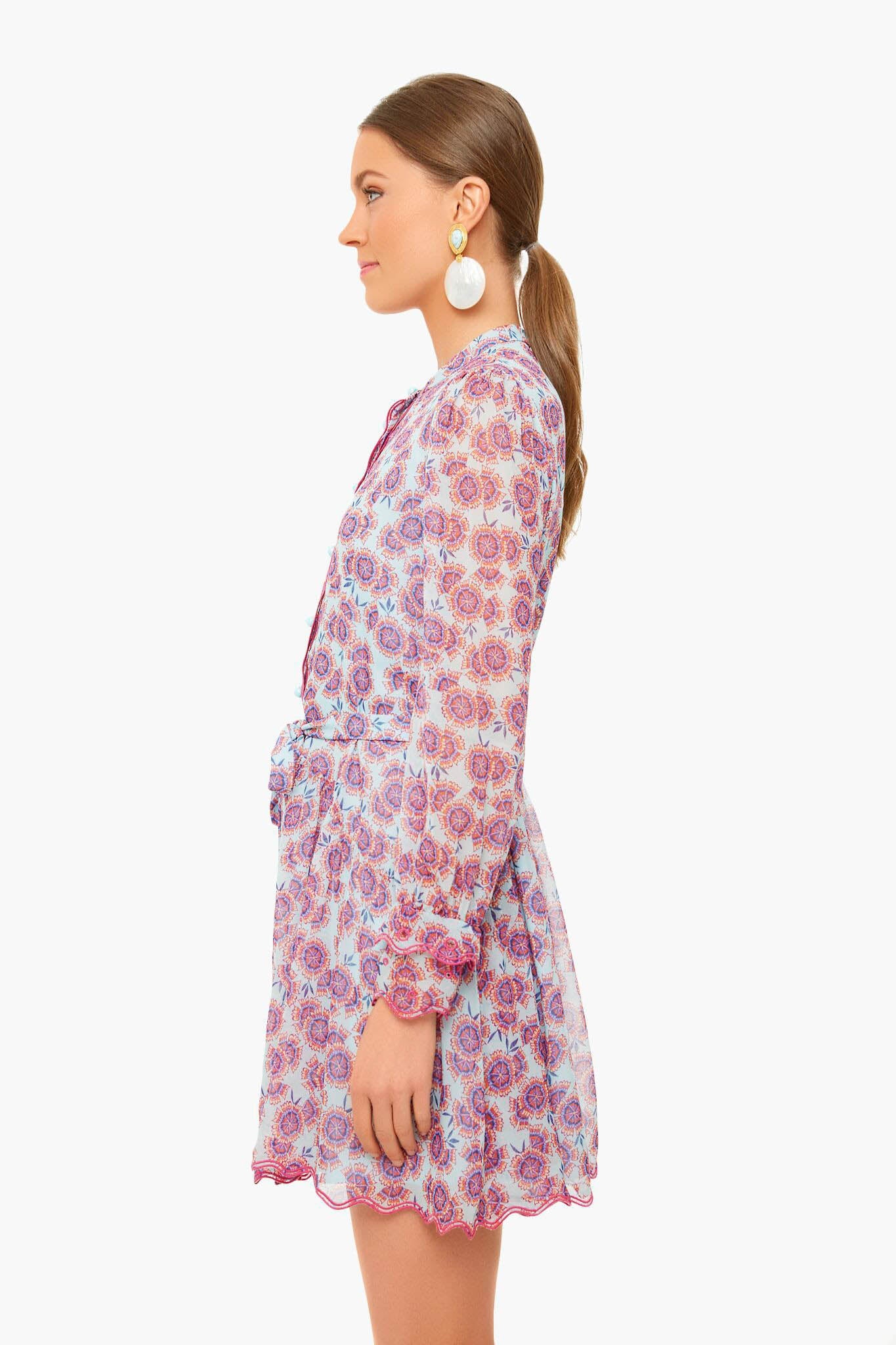 Dragonfruit Tilly Ruffle Eyelet Dress