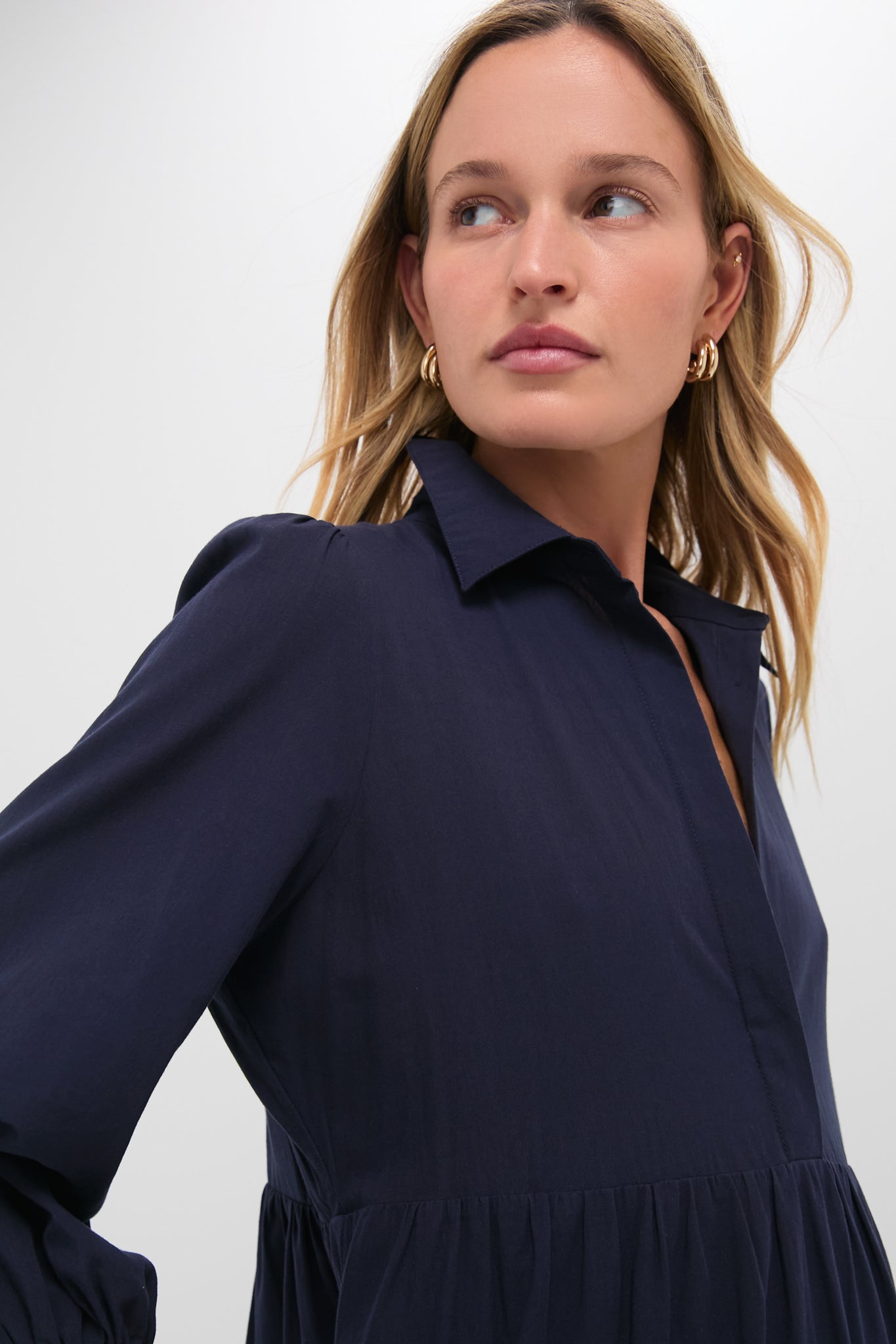 Navy Cotton Mabel Maxi Dress