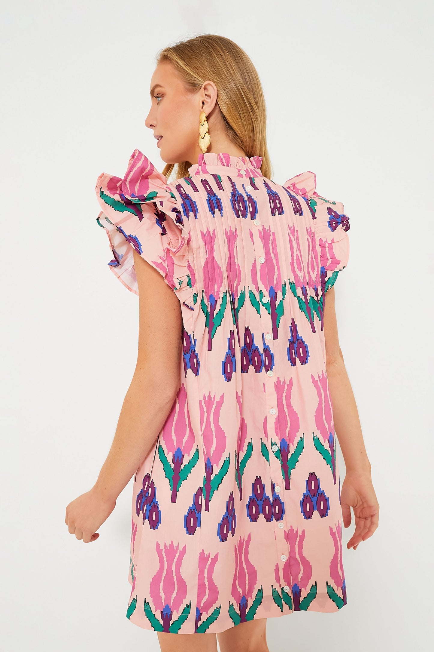 Sumba Pink Pintuck Flirty Dress