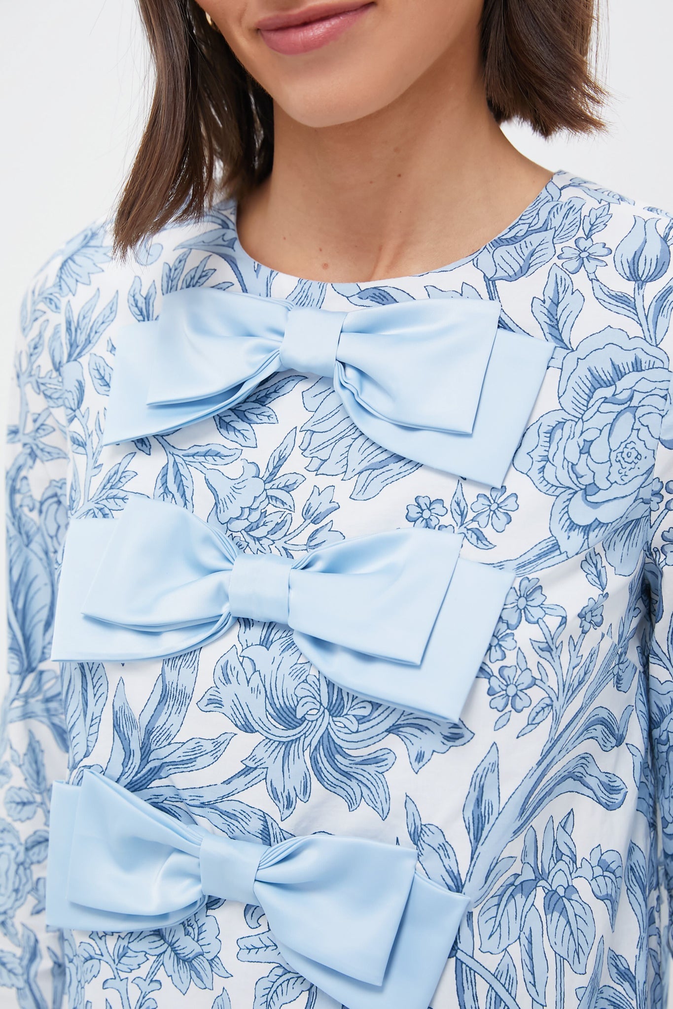 Blue Chintz Clarice Bows Dress
