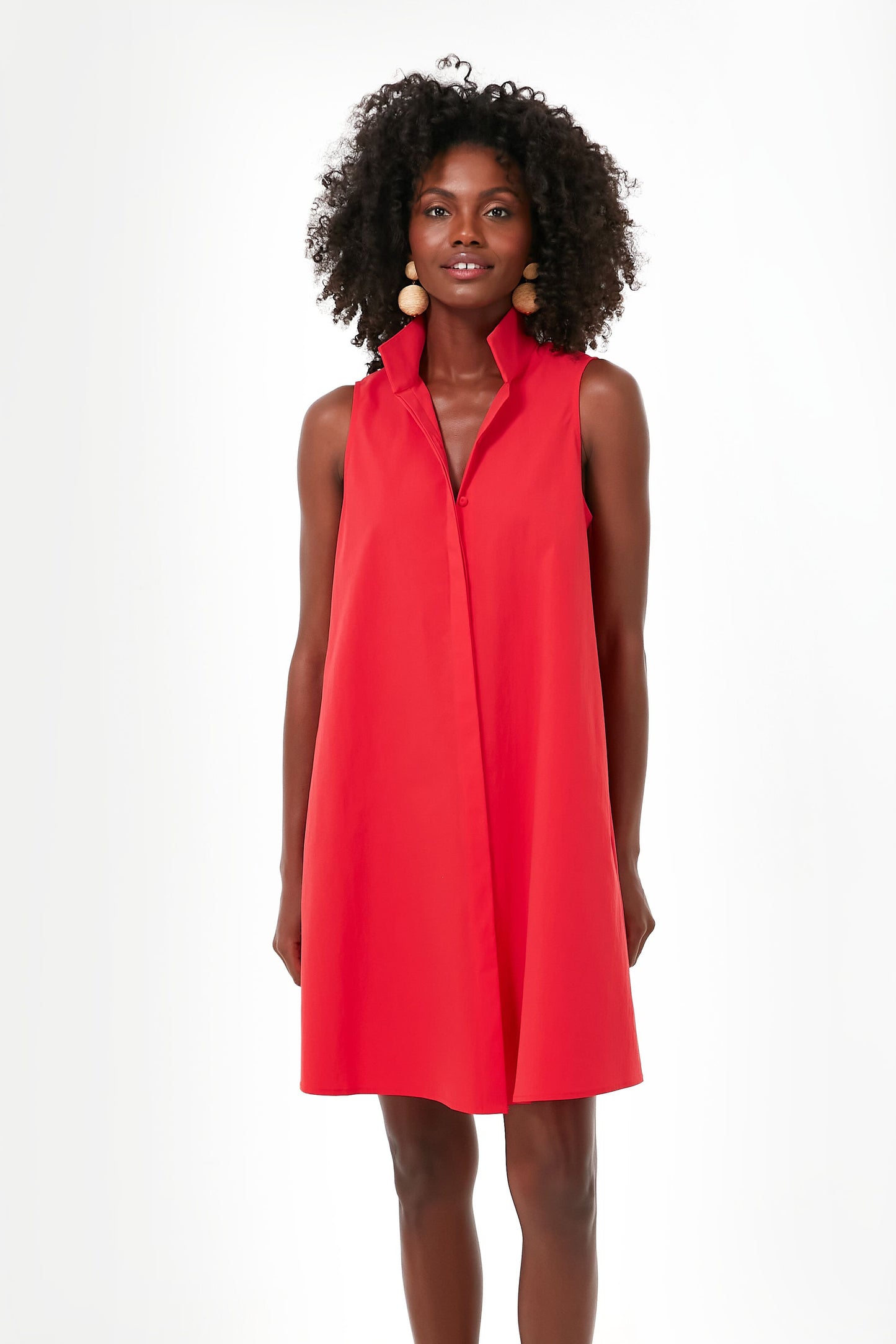 Poppy Red Sleeveless Charlie Dress
