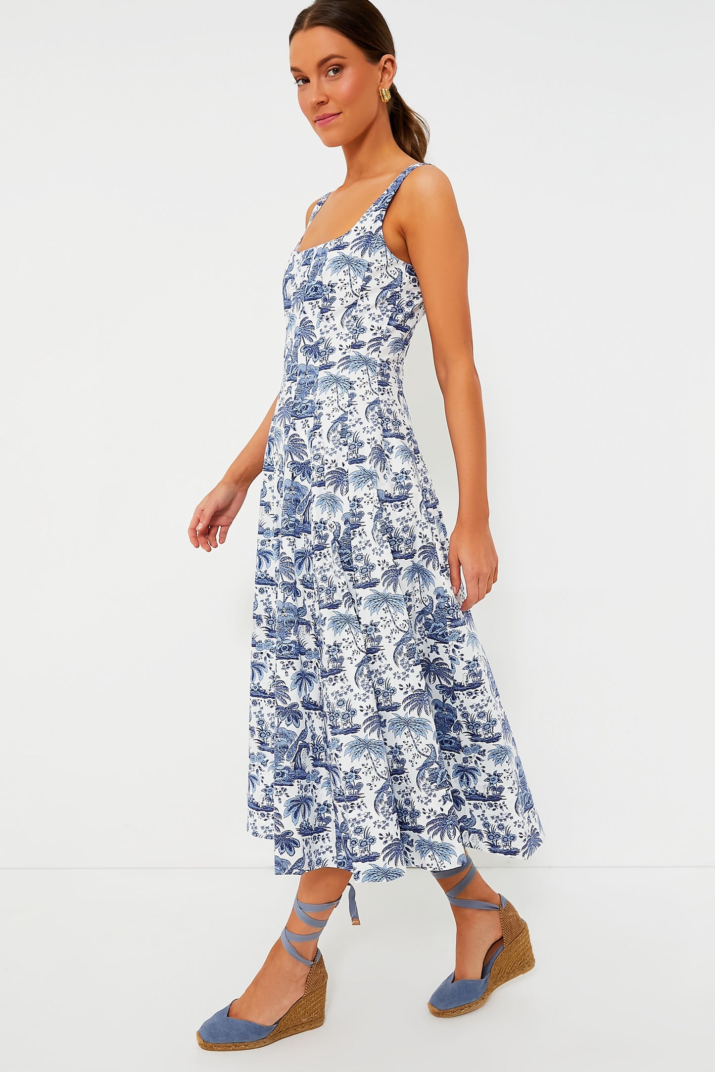 Blue Toile Wells Dress