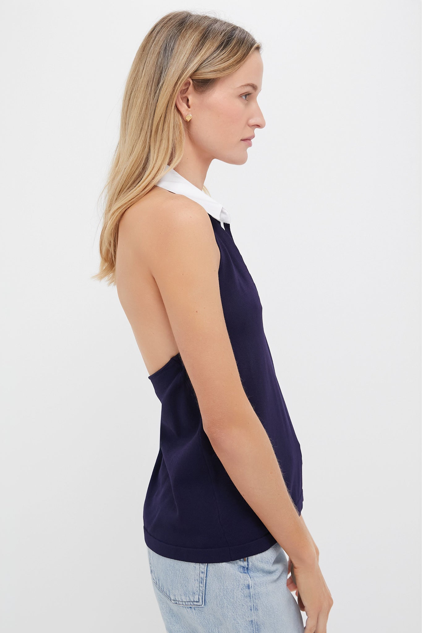 Navy Nadia Halterneck Polo
