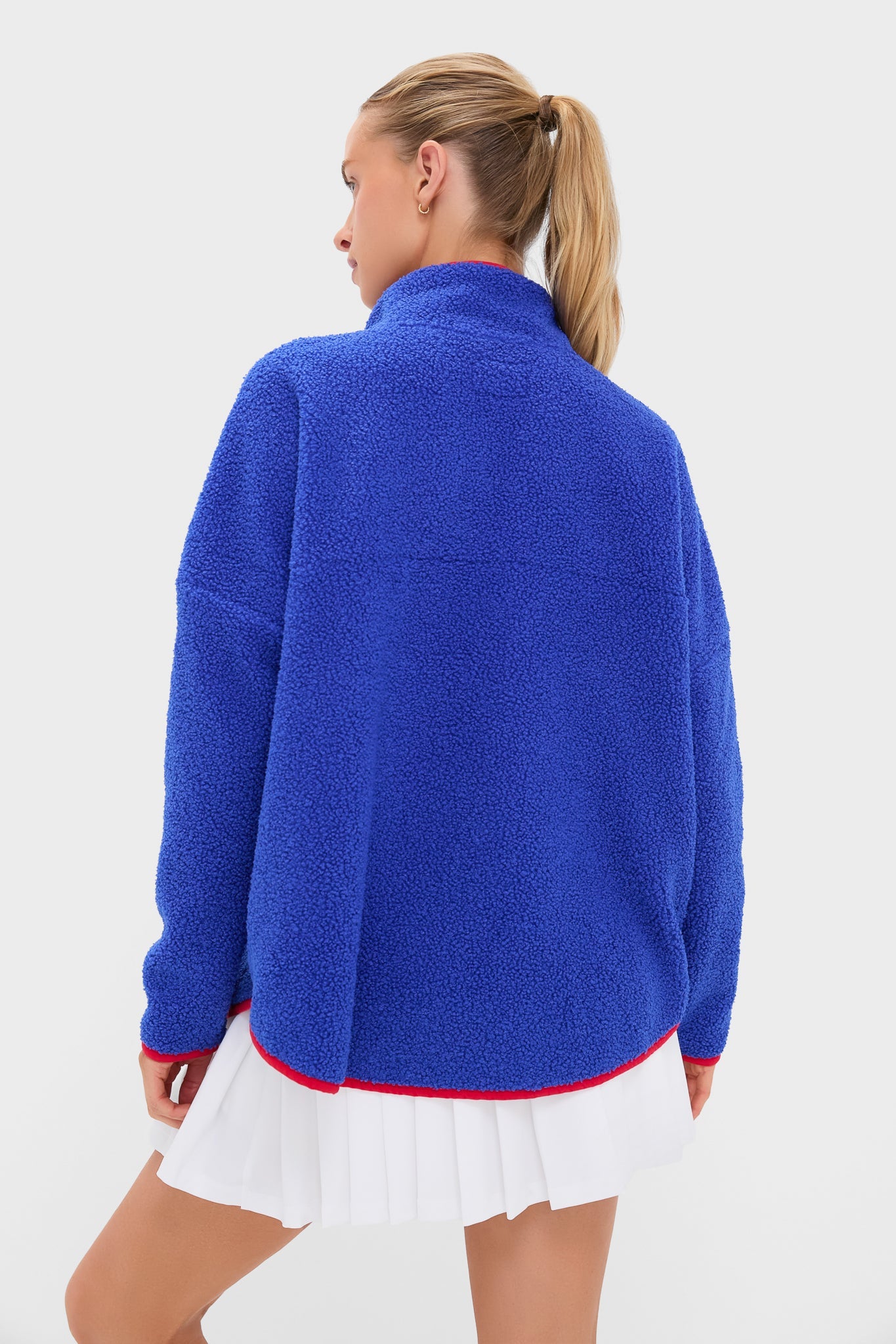 Blue and Red Fleece Cady Quarter Zip