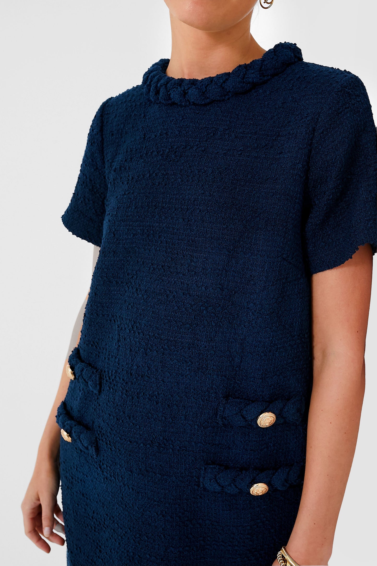 Navy Tweed Jackie Dress