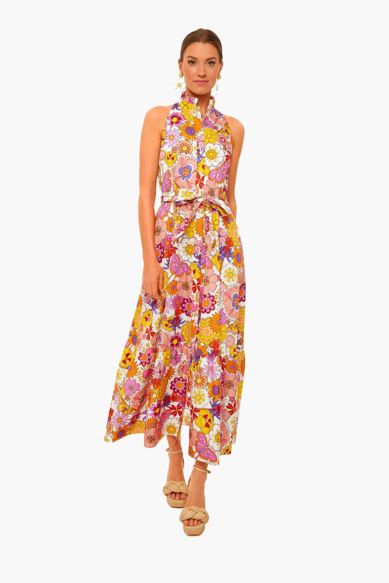 Good Vibes Pink Biba Cotton Dress