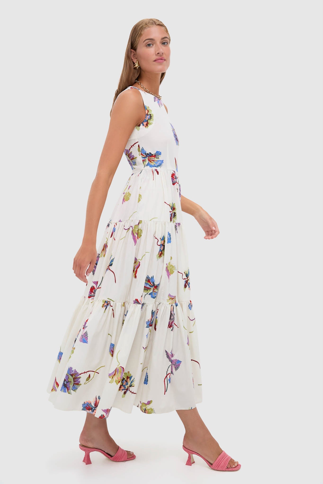 Infiorata Sleeveless Big Dress