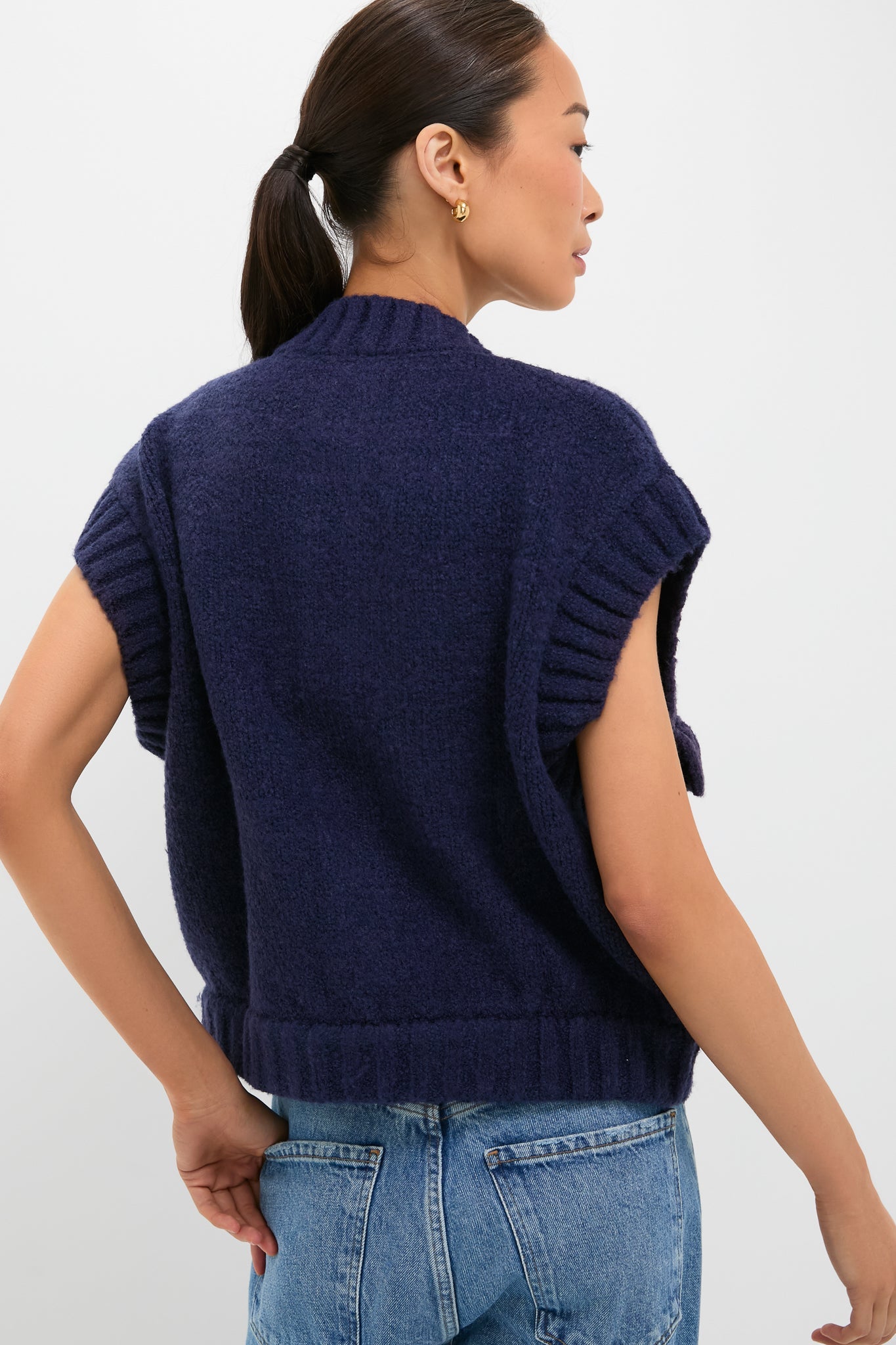 Navy Knit Valentina Vest