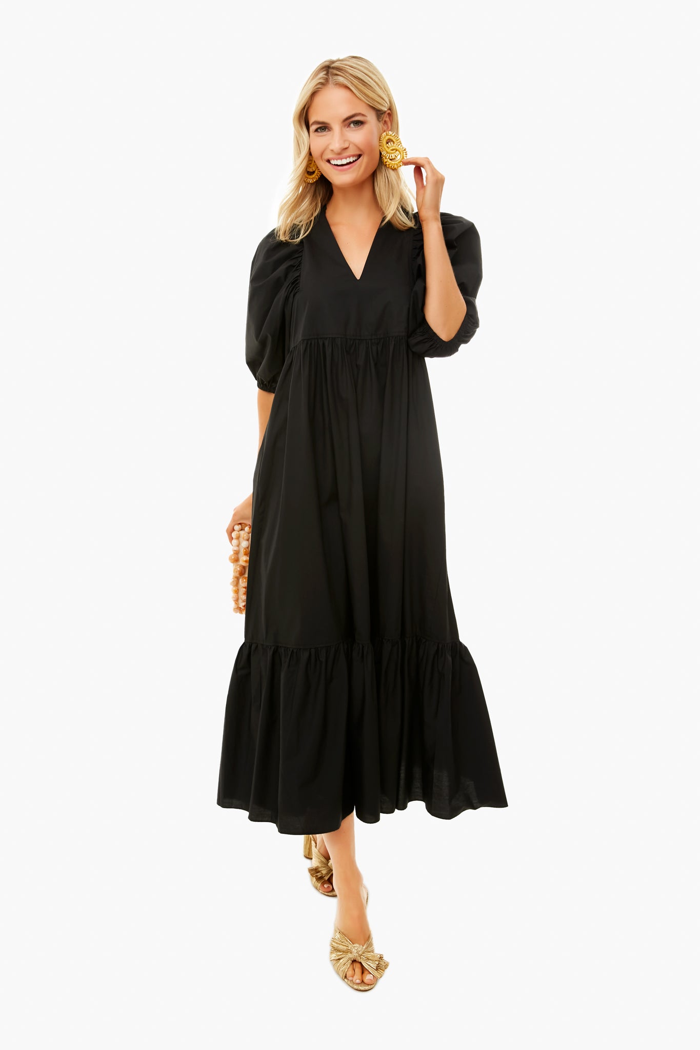 Onyx Palmer Dress