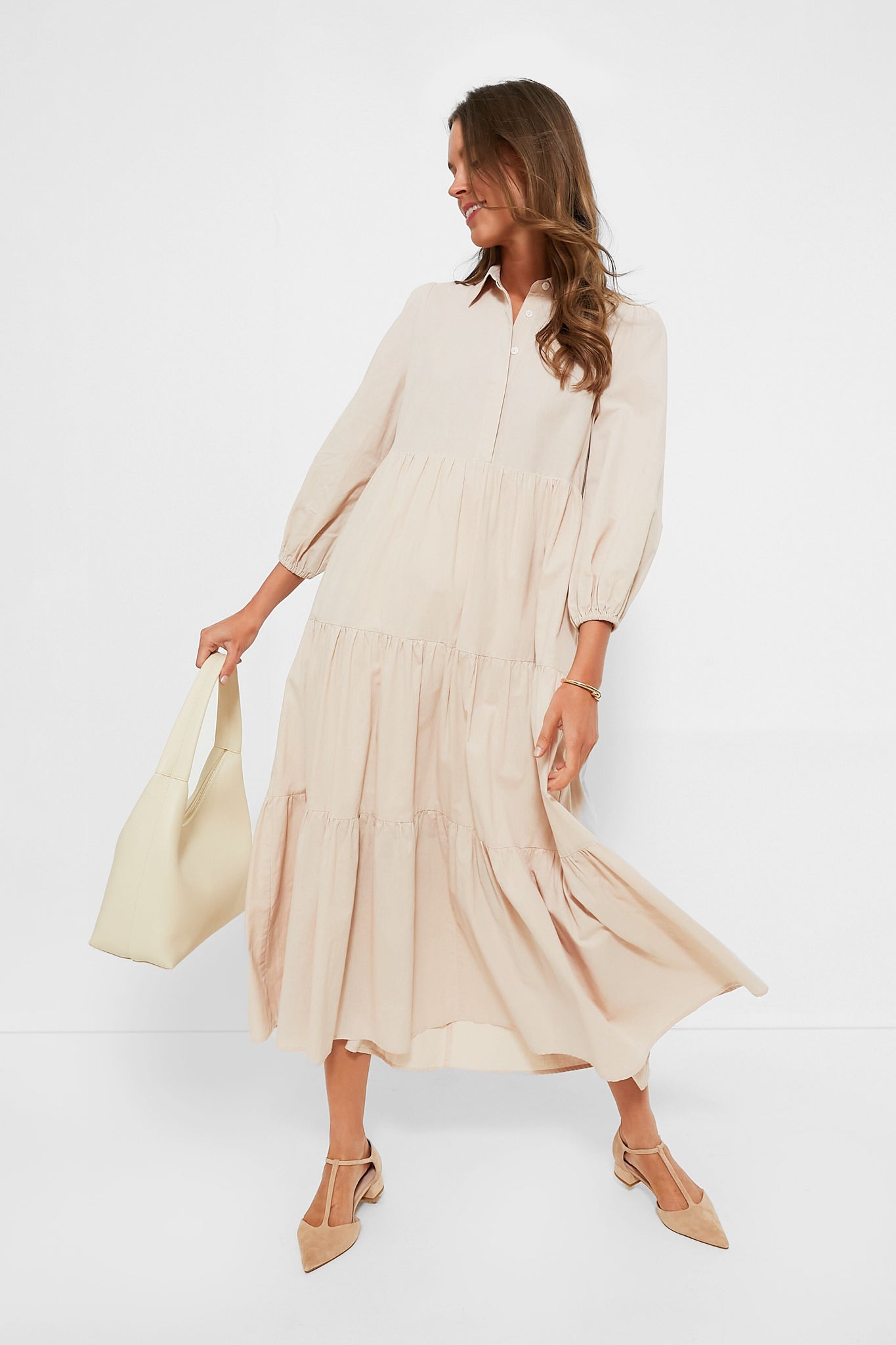 Sandstone Cotton Mabel Maxi Dress