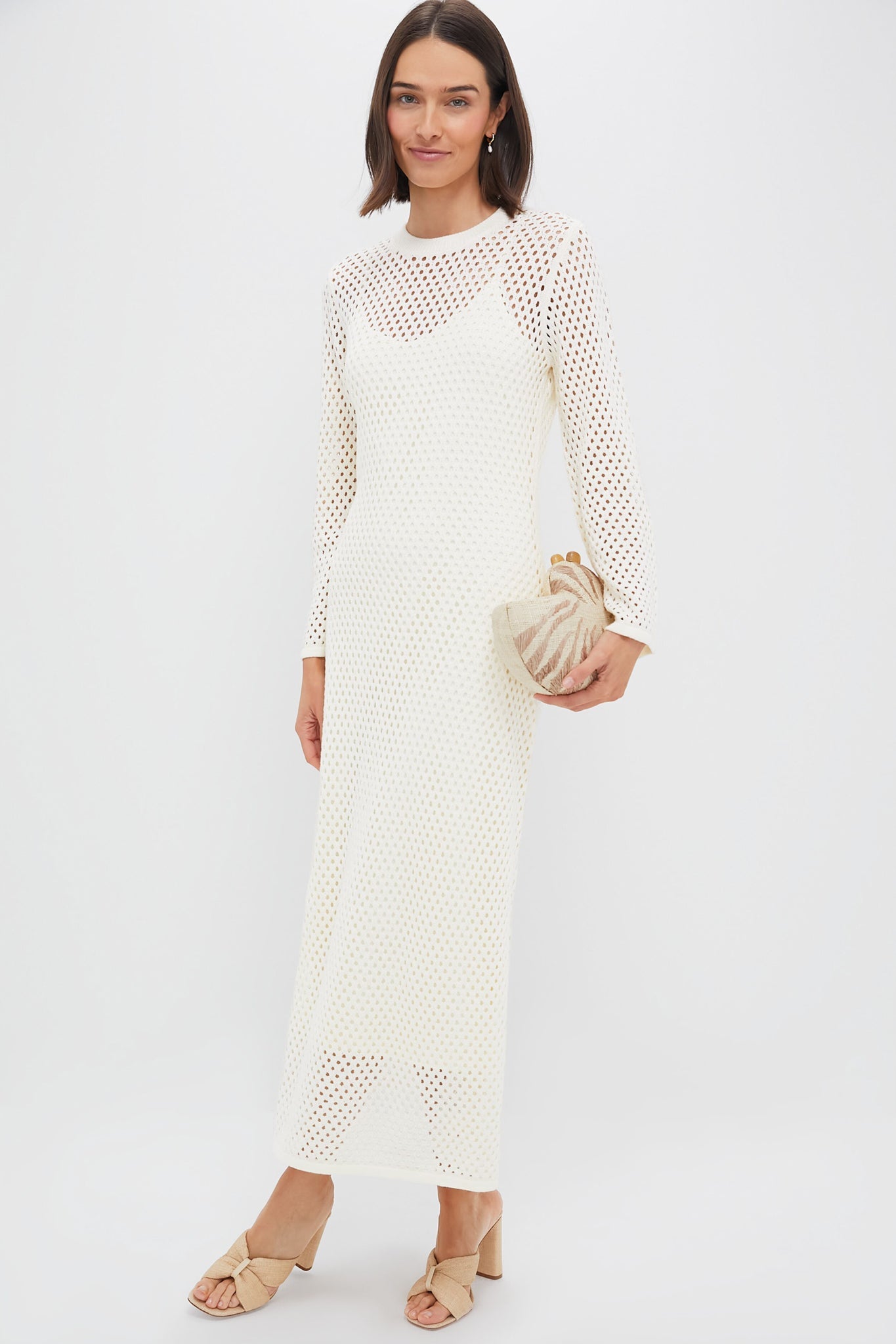 Cream Knit Amanyara Maxi Dress