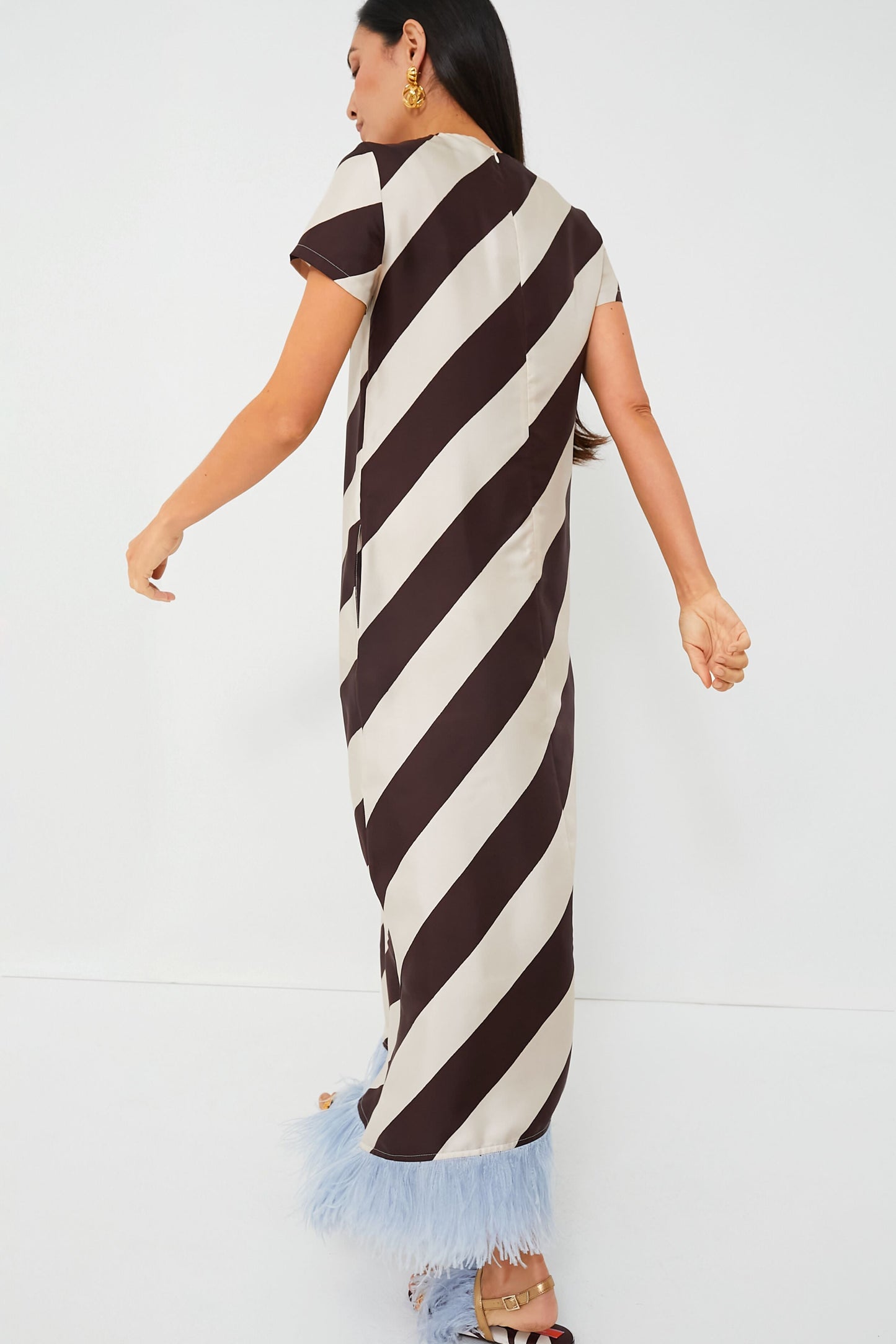 Veneziana Swing Dress with Feathers