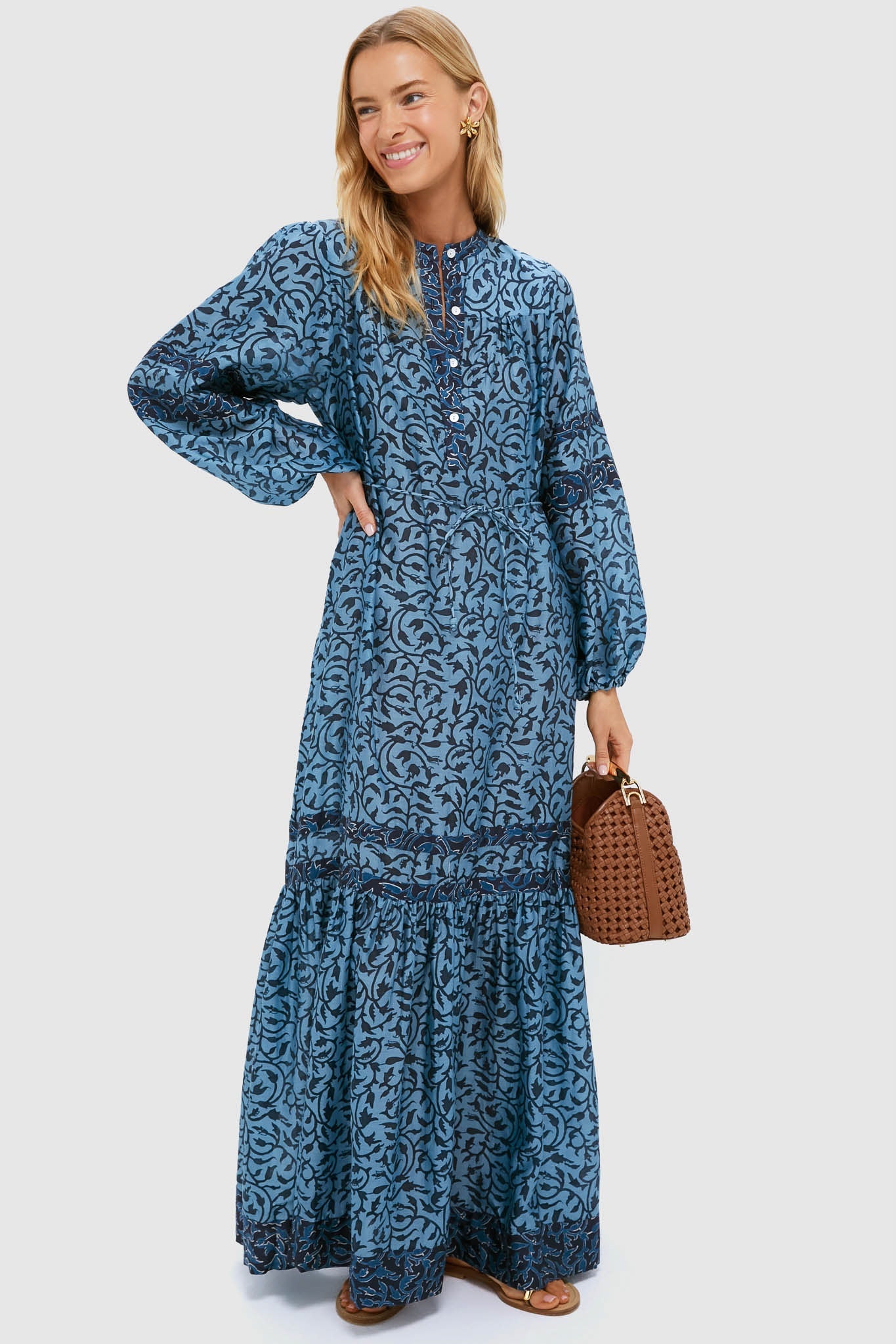 Indigo Midnight Vine Viviana Dress