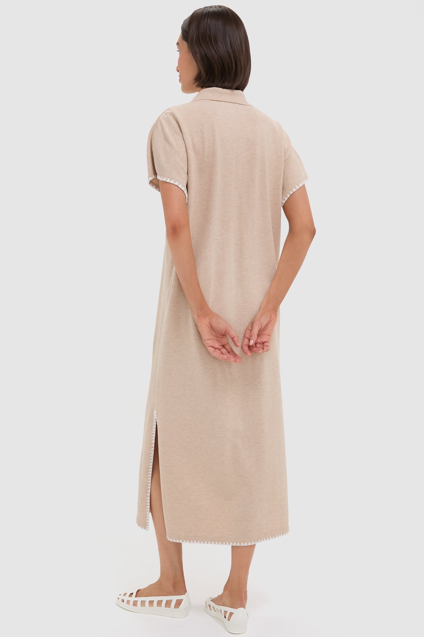 Sandstone Pique Melissa Maxi Dress