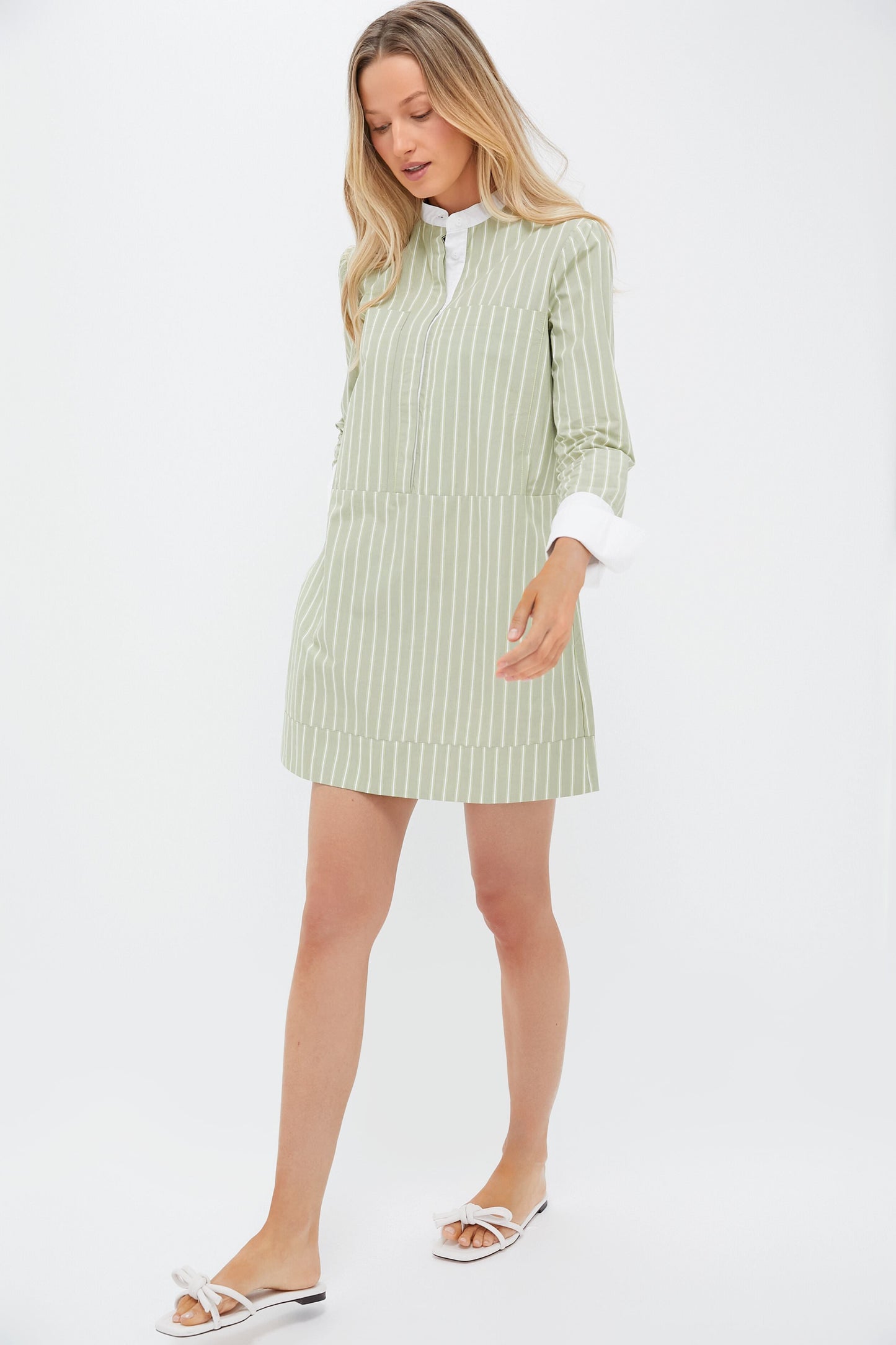 Green Stripe Rohan Shirt Dress