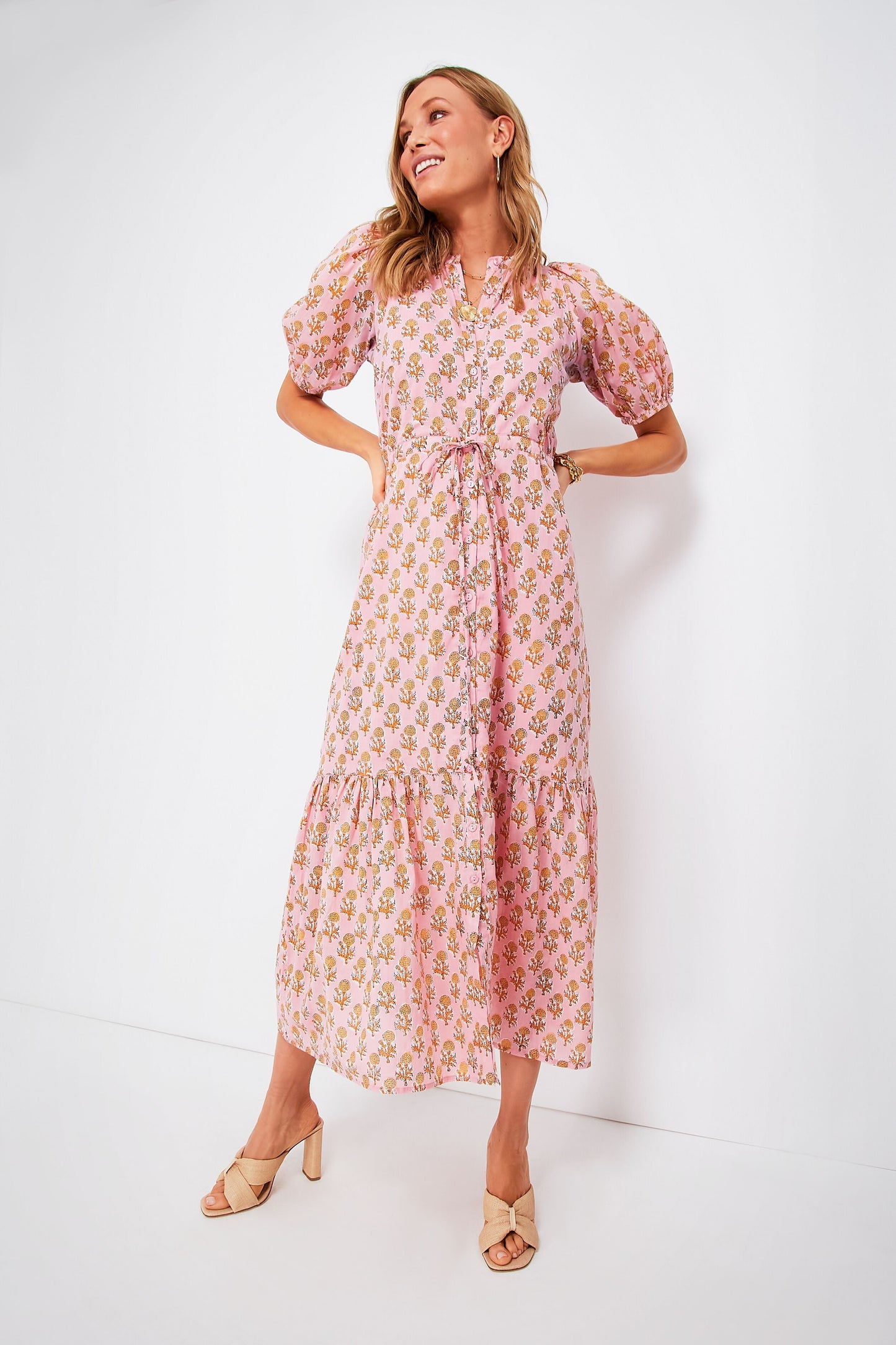 Pink Little Marigolds Lucy Dress