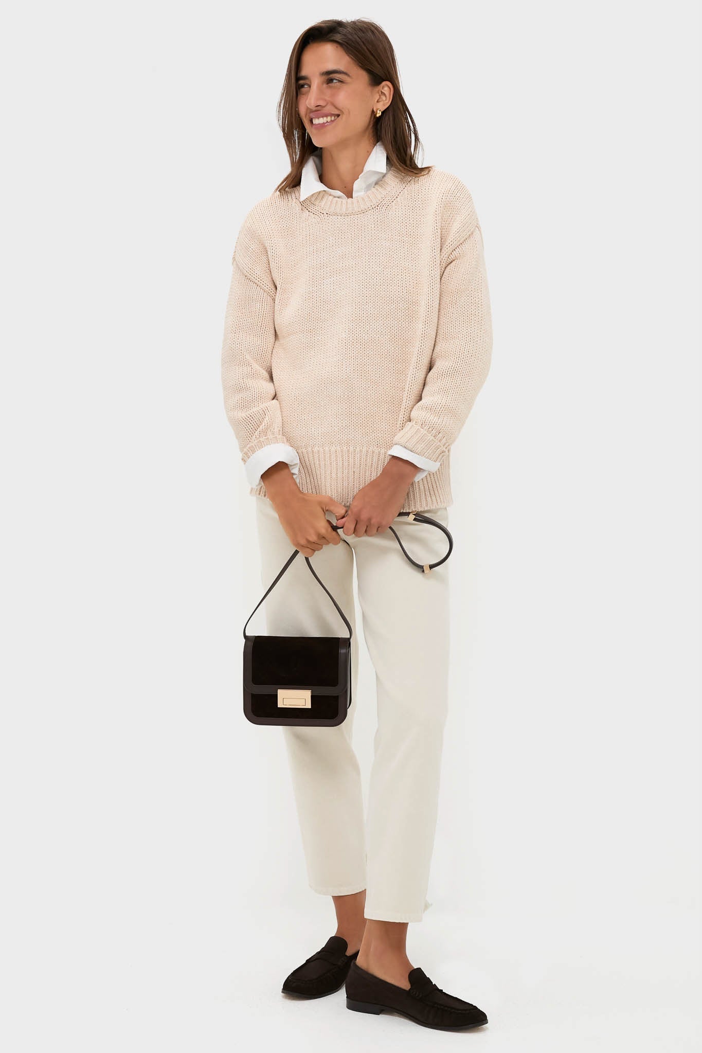Sandstone Cotton Cliff Crewneck Sweater