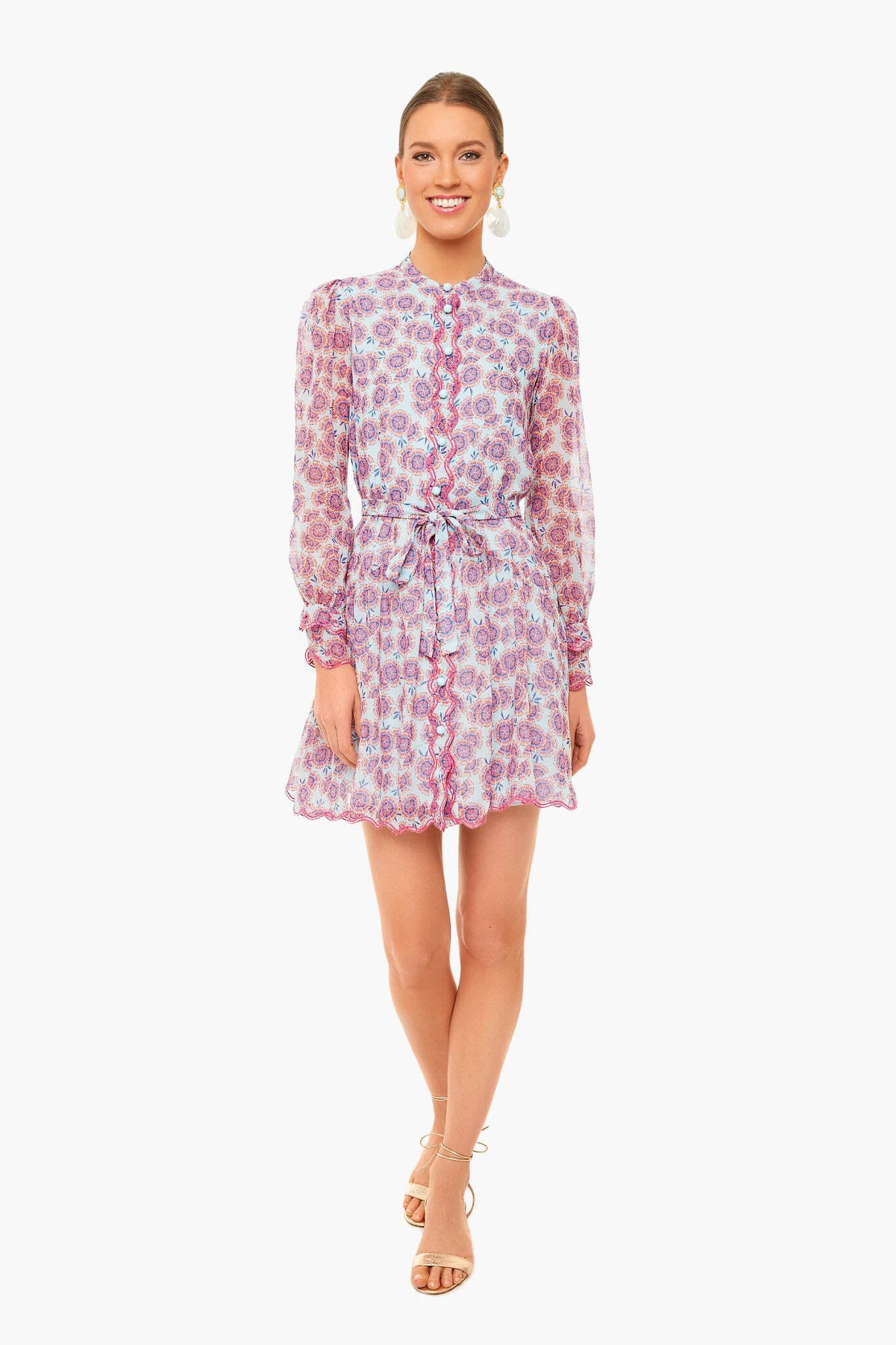 Dragonfruit Tilly Ruffle Eyelet Dress