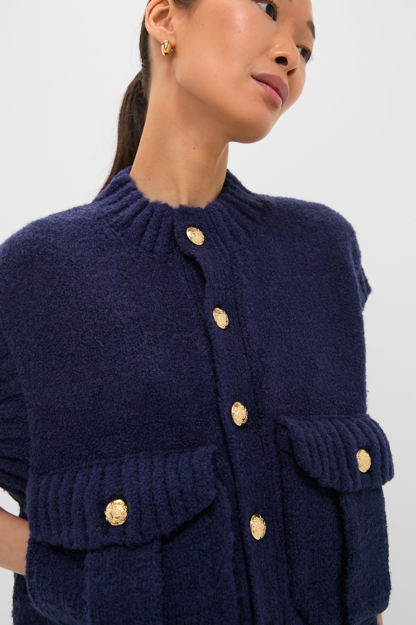 Navy Knit Valentina Vest