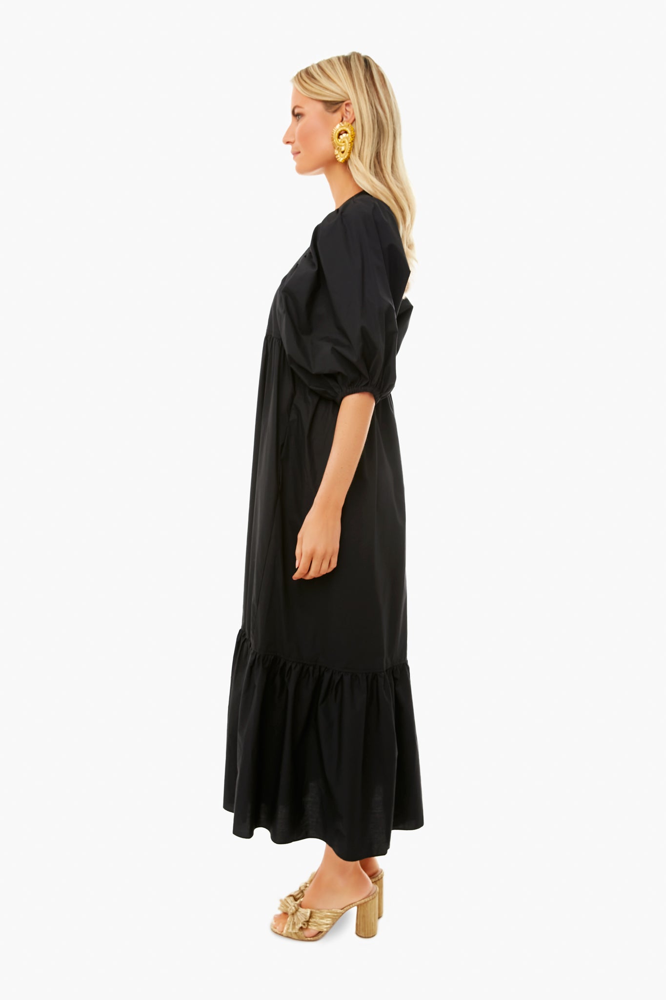 Onyx Palmer Dress