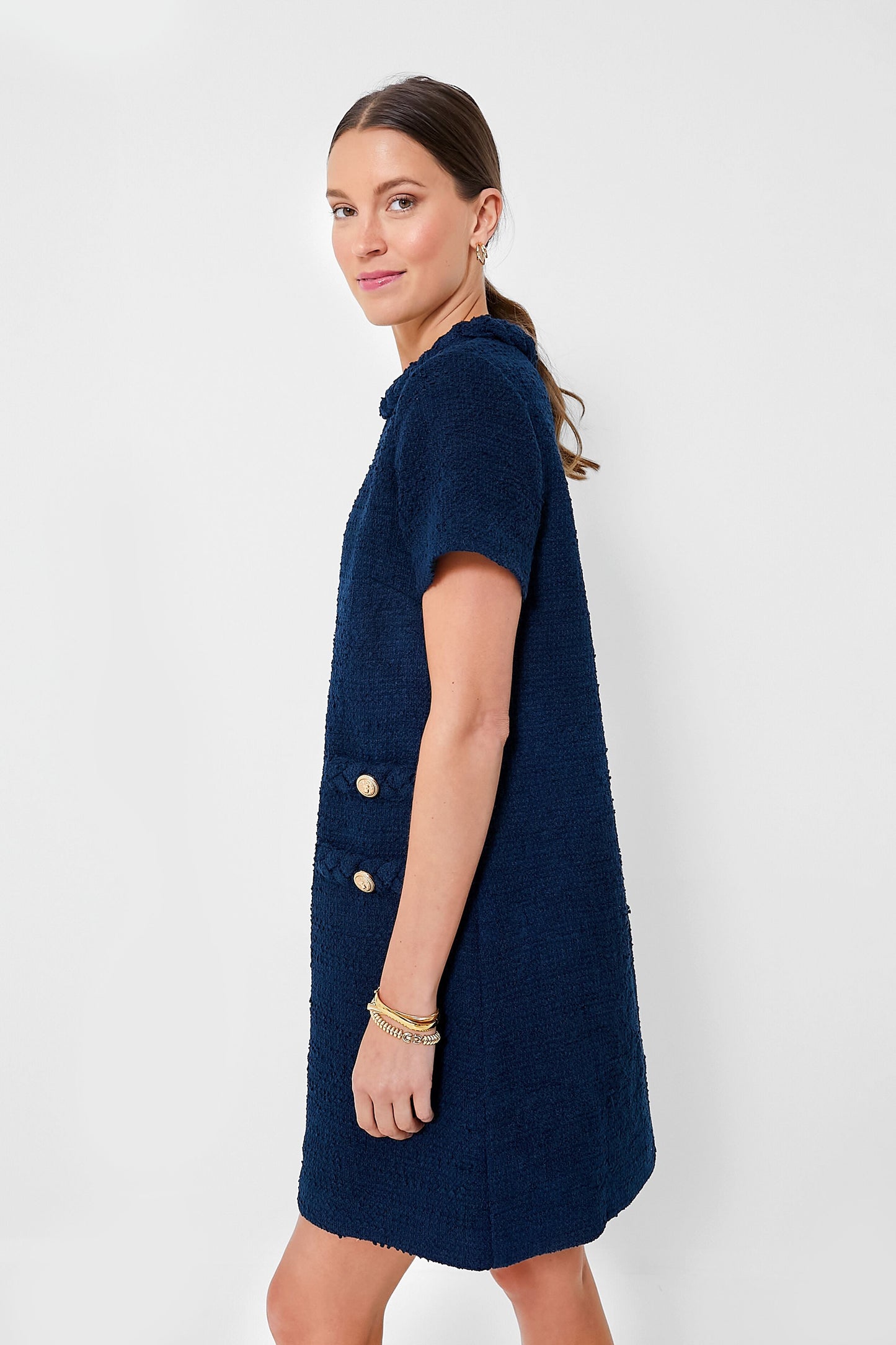 Navy Tweed Jackie Dress