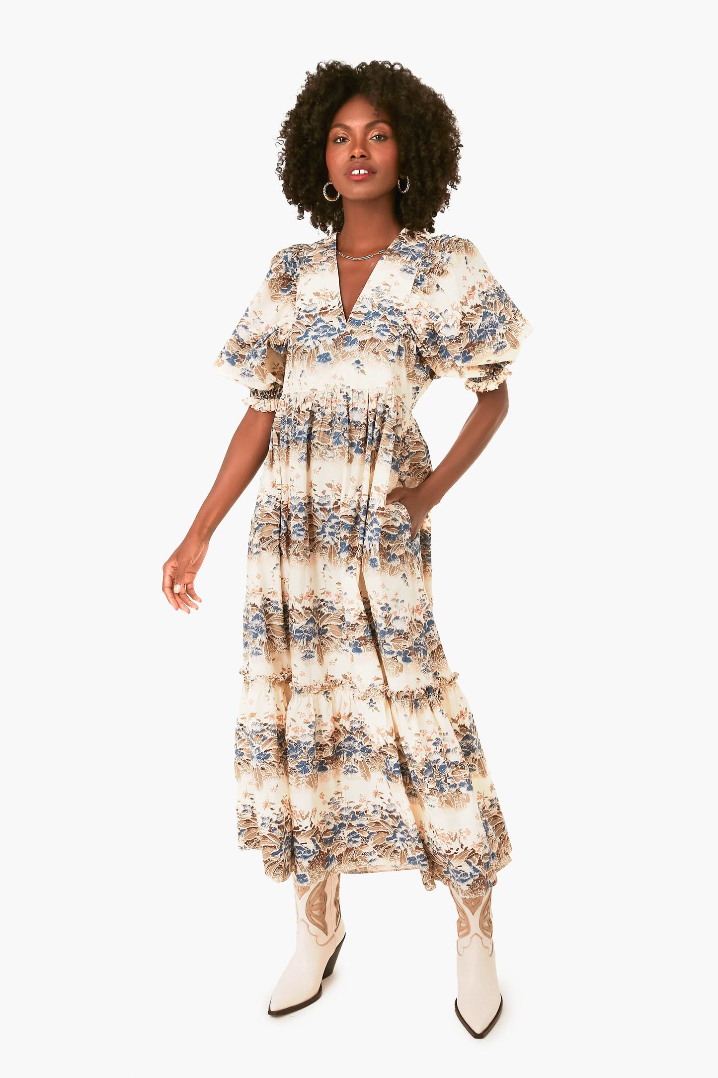 Misty Morning Palmer Dress