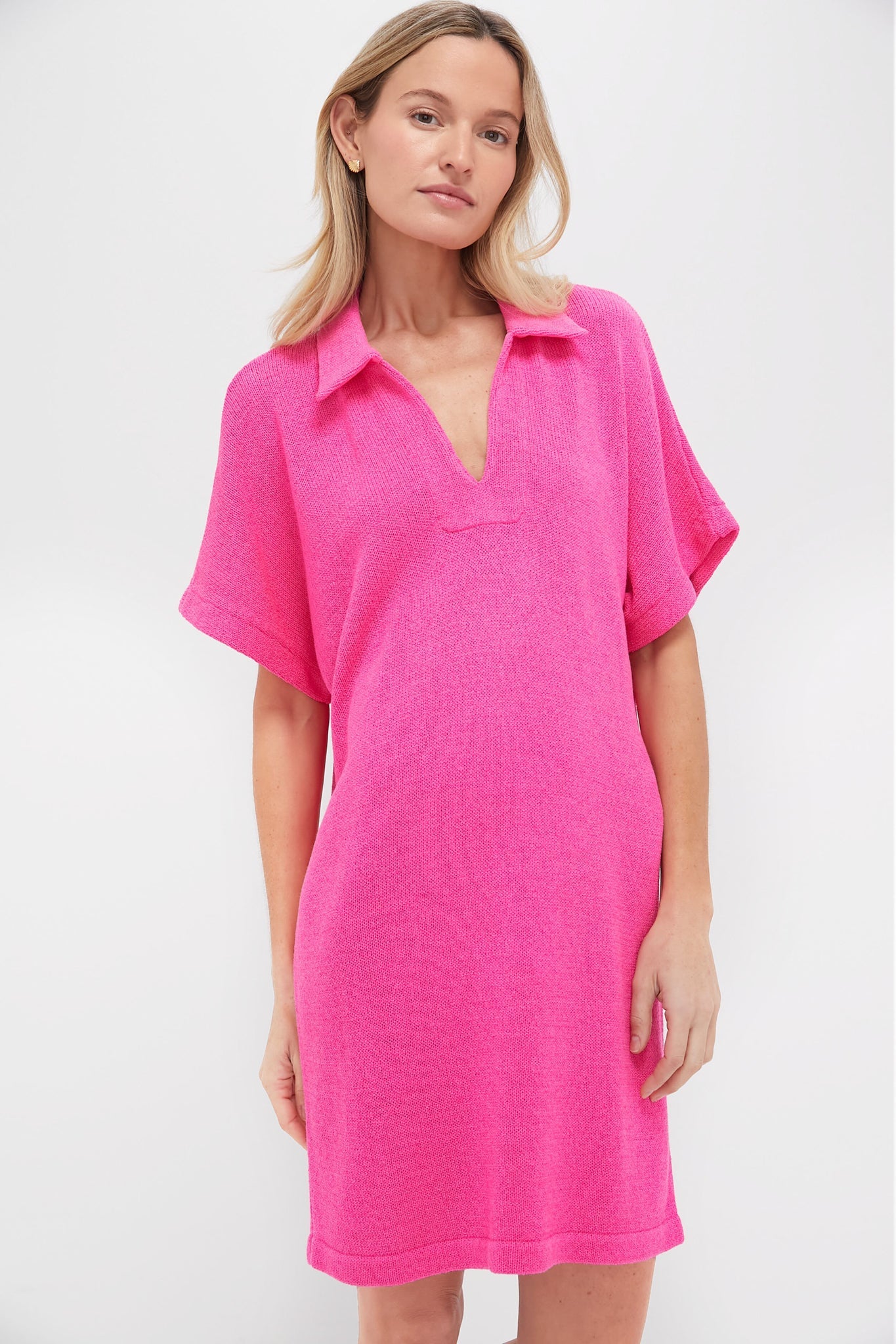 Hot Pink Maren Mini Polo Dress