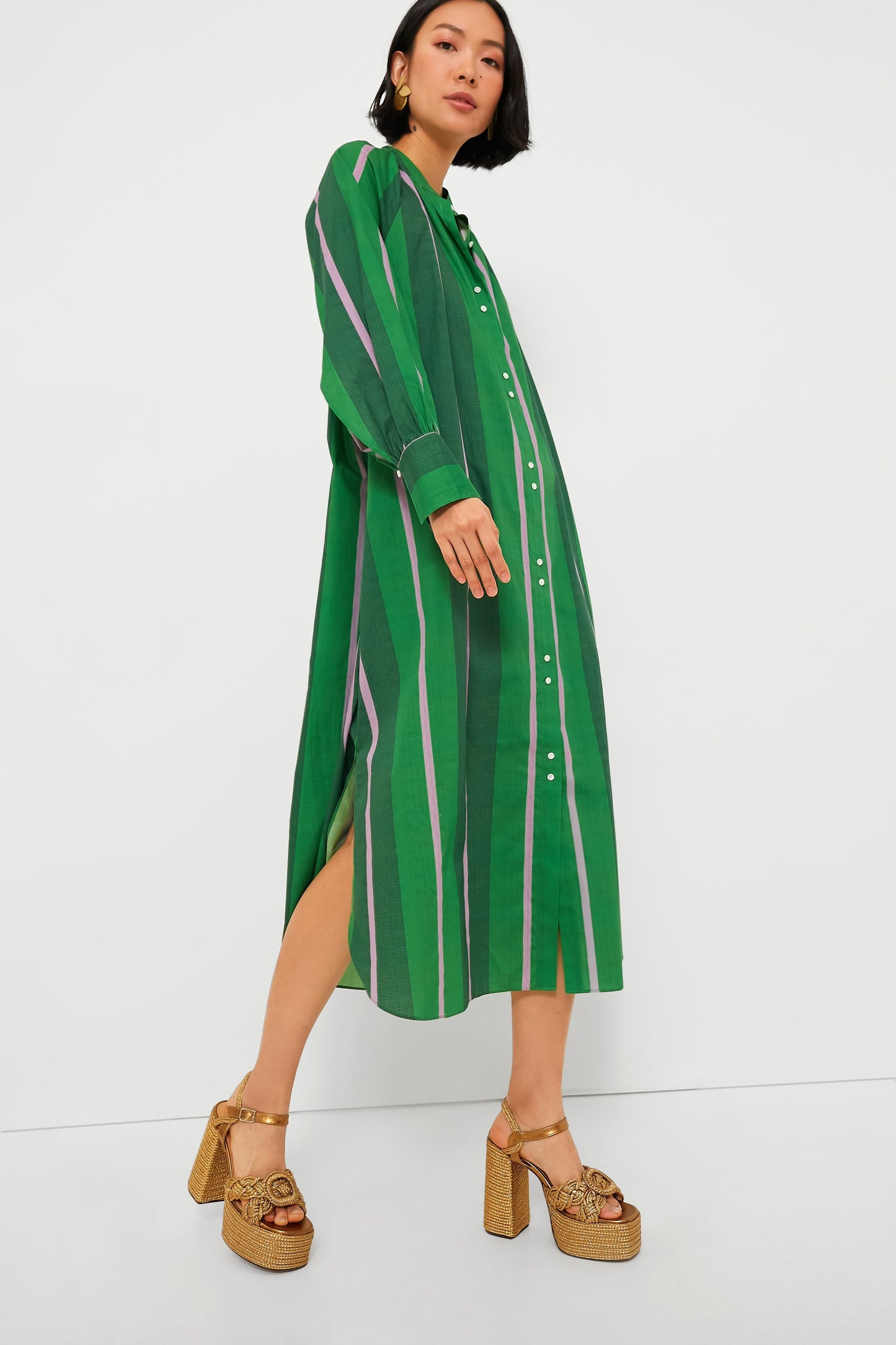 Jewel Green Calypso Shirt Dress