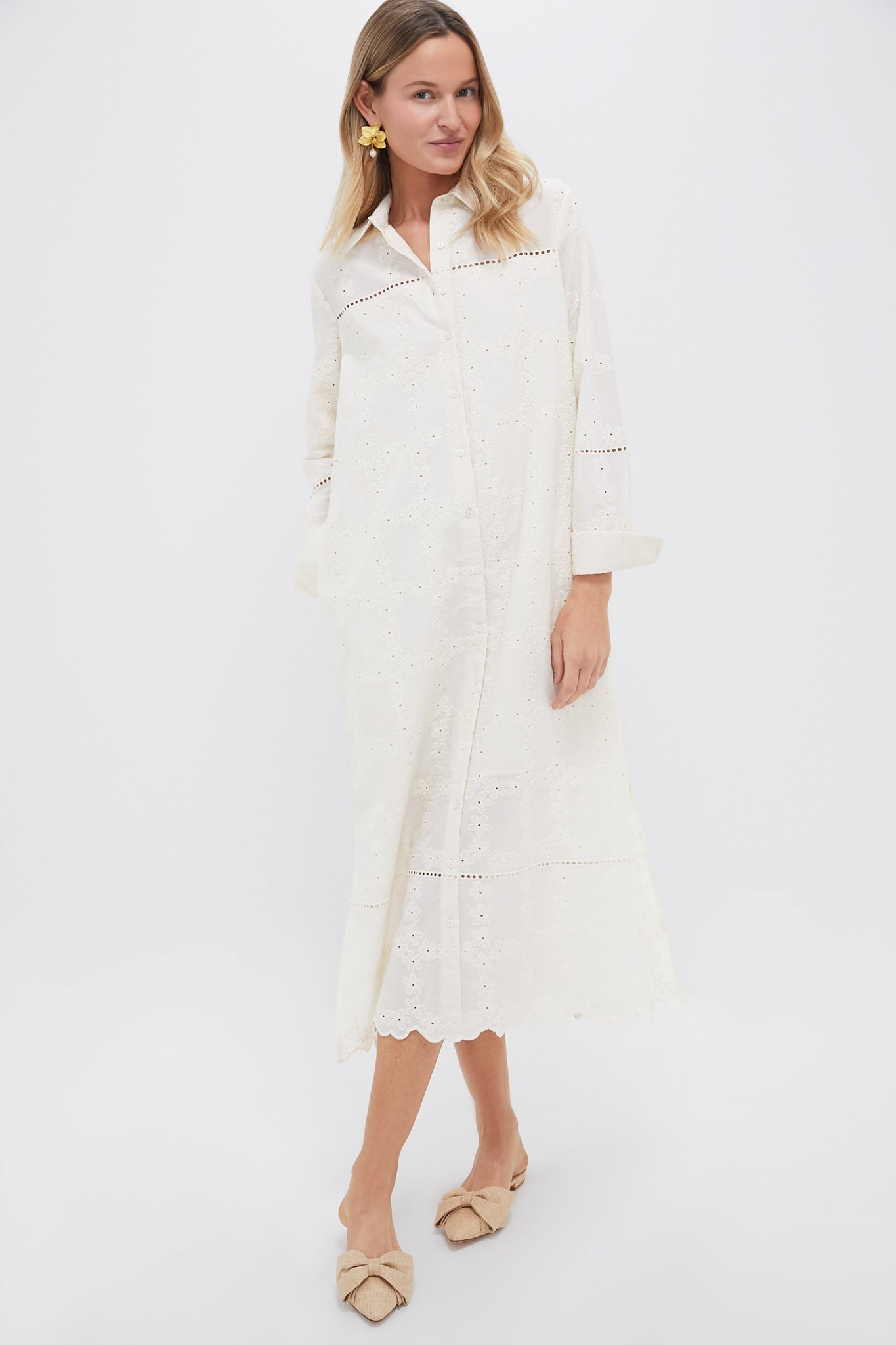 Ivory Eyelet Griffin Dress