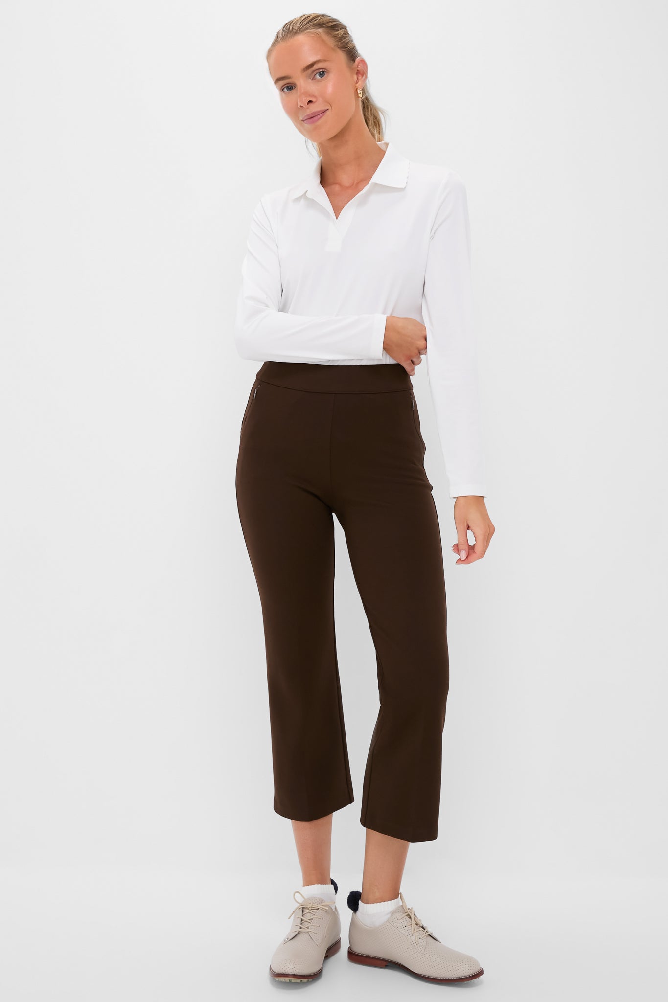 Chocolate Brown 25 Inch Cropped Compression September Pant