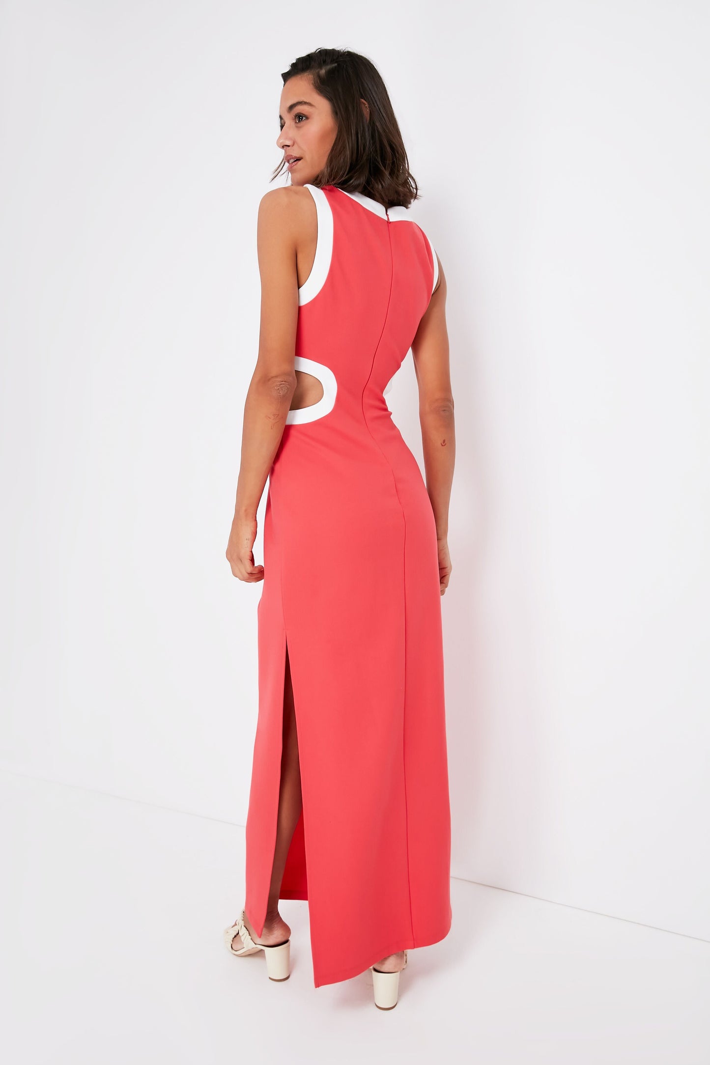 Hibiscus and White Dolce Dress
