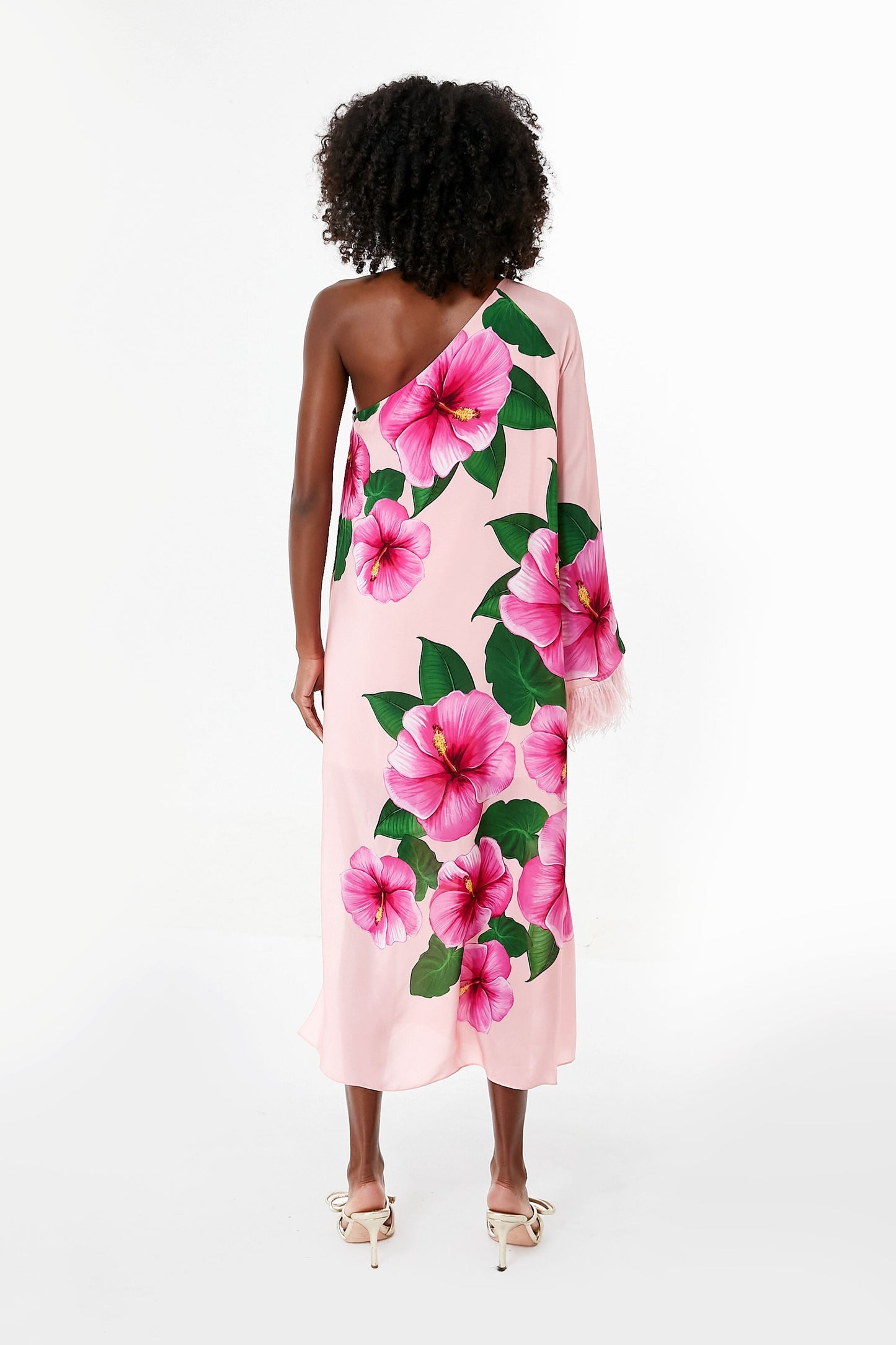 Nyx Pink Aubrey Crepe Dress