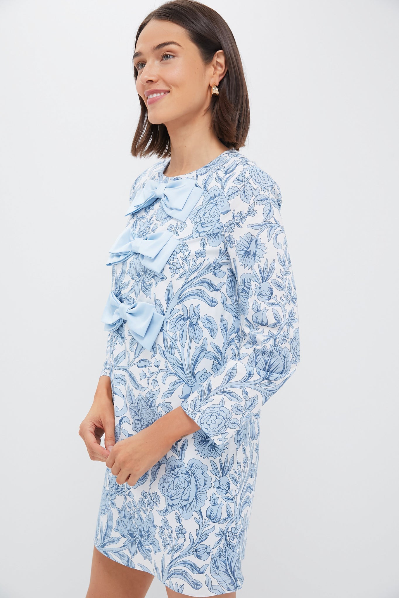 Blue Chintz Clarice Bows Dress
