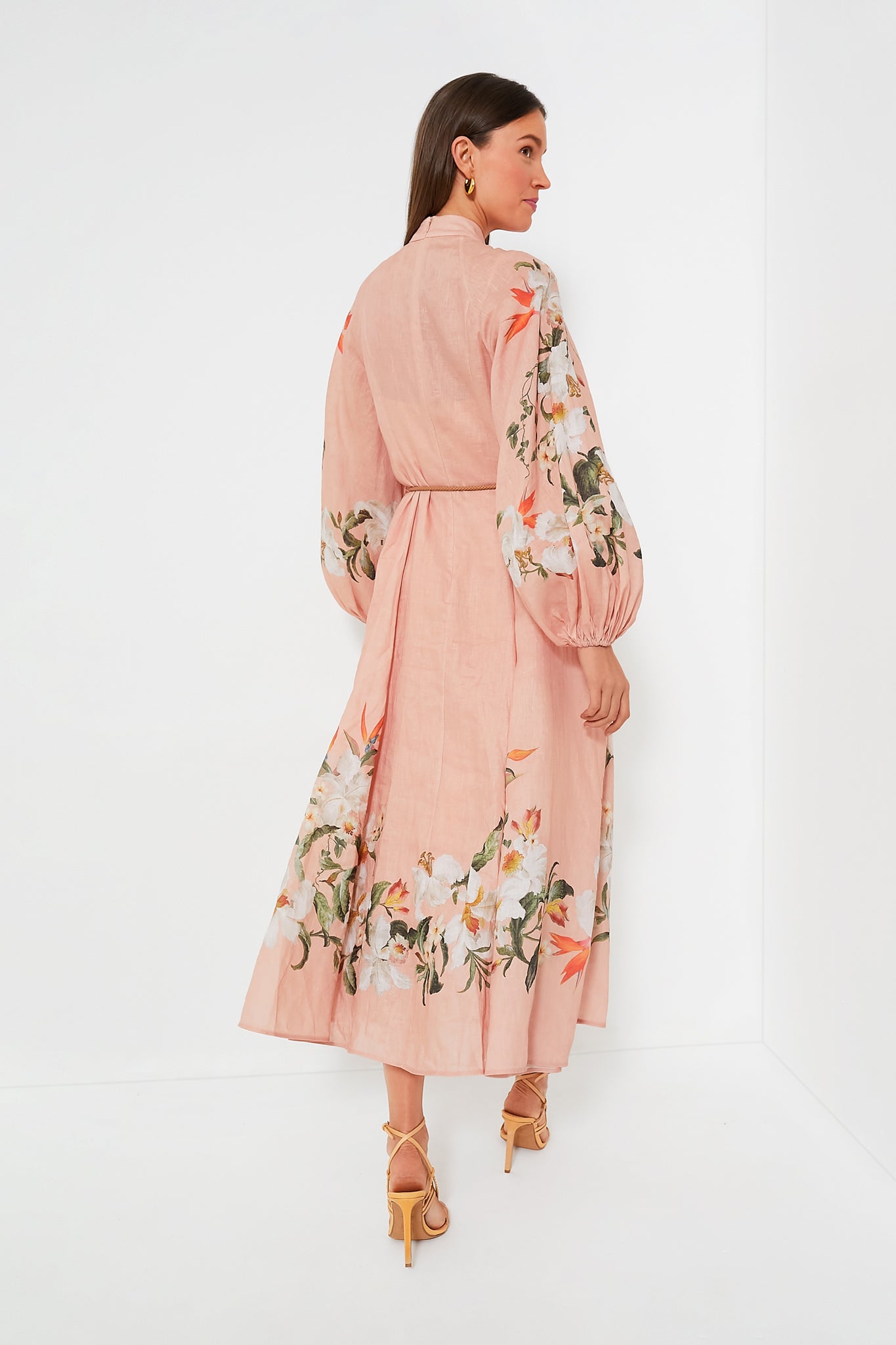 Pink Palm Lexi Billow Long Dress