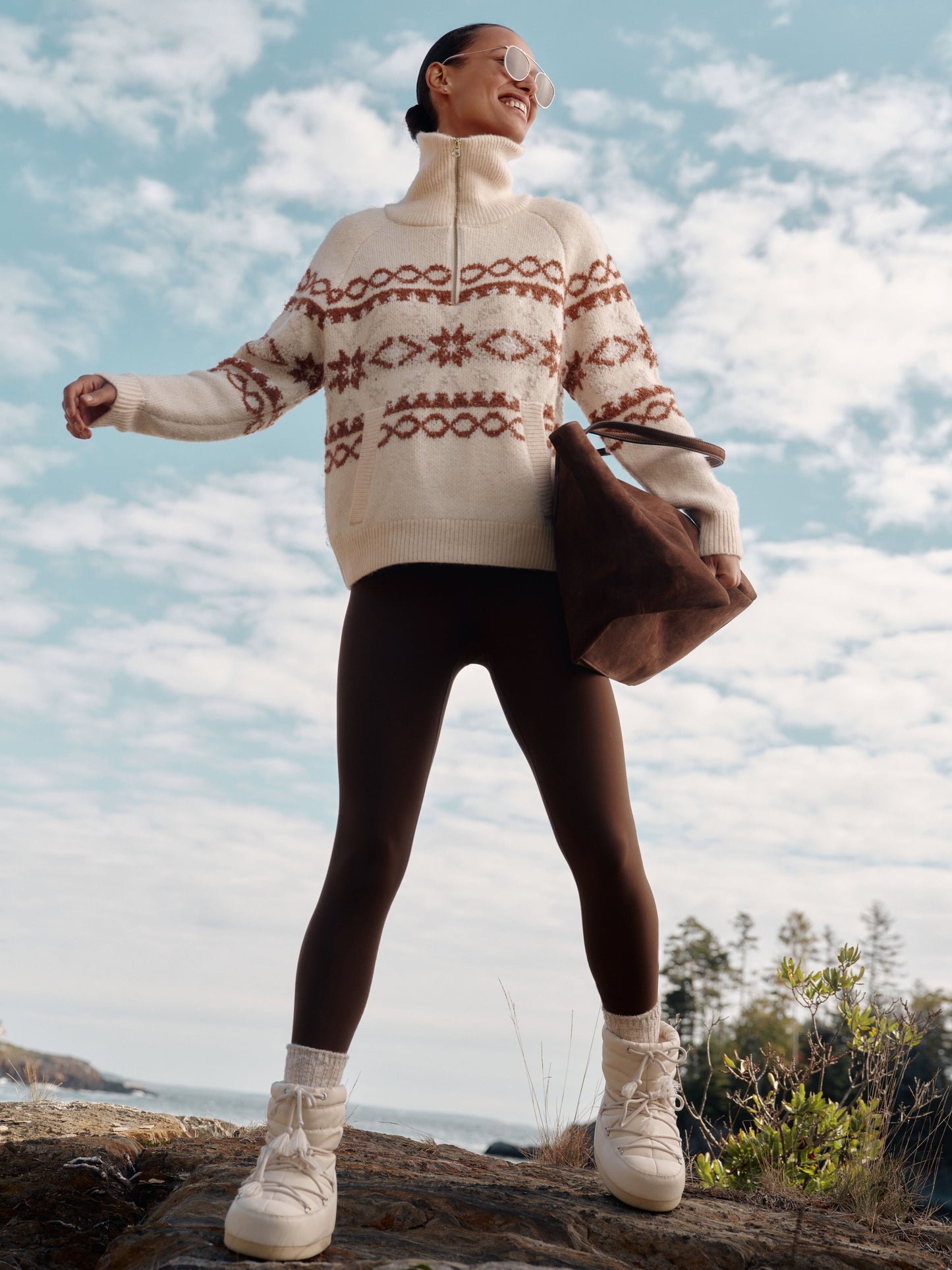 Chocolate Brown High Rise Compression Spandex MacKenzie Legging