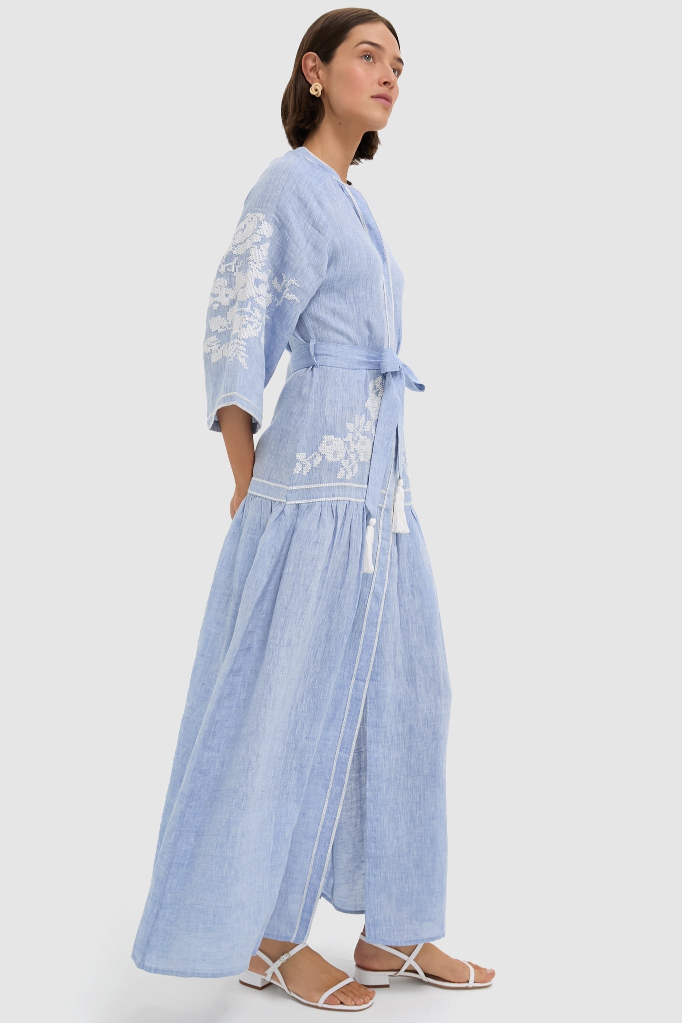 Light Denim Swan Dress