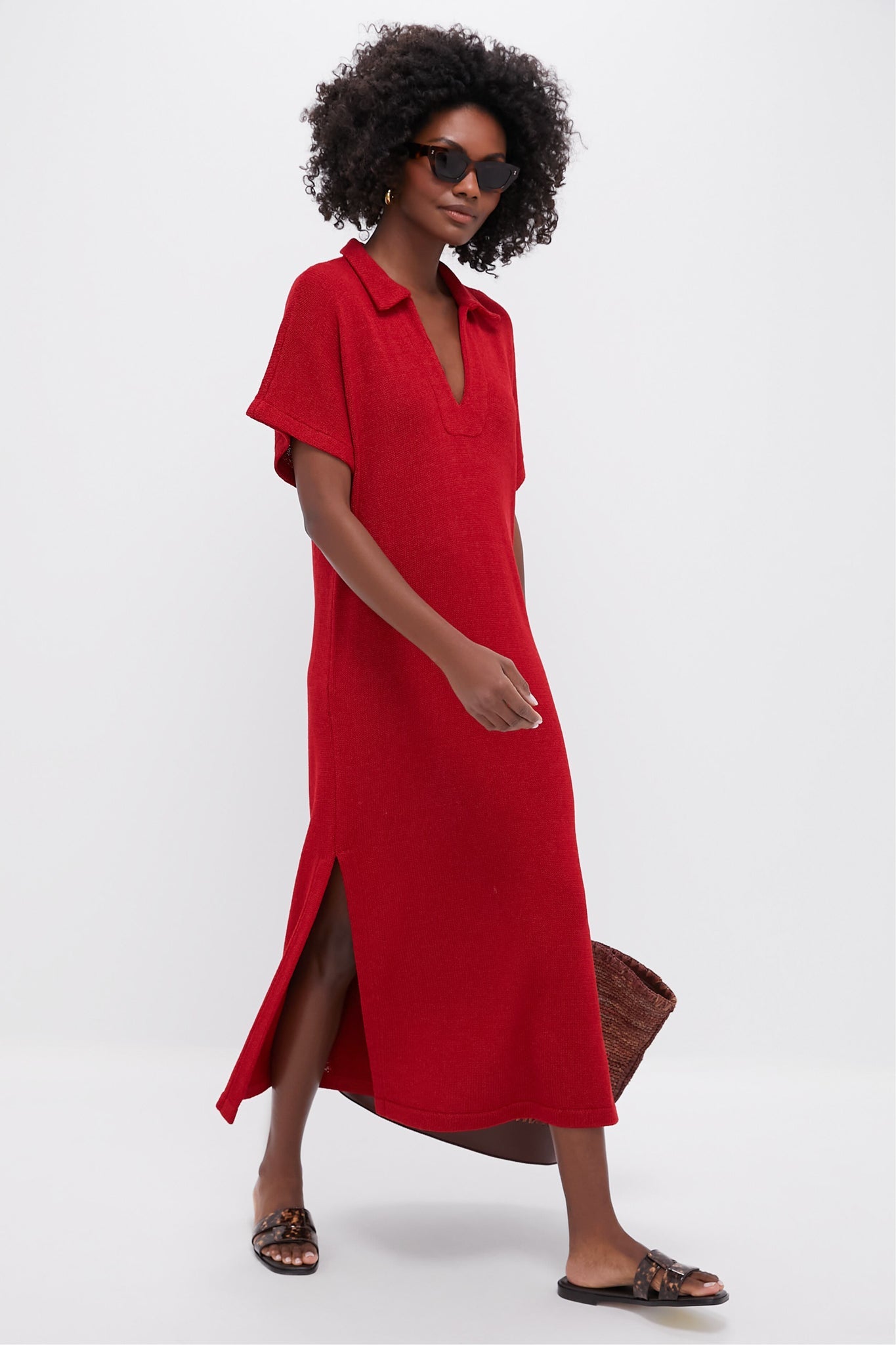 Red Maren Polo Dress