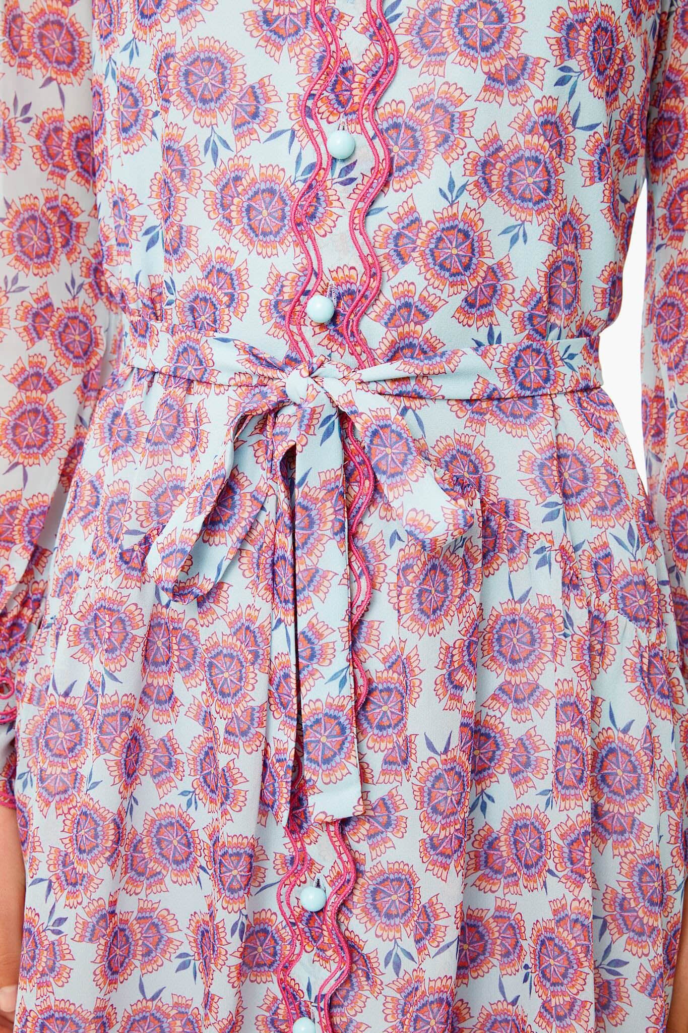 Dragonfruit Tilly Ruffle Eyelet Dress