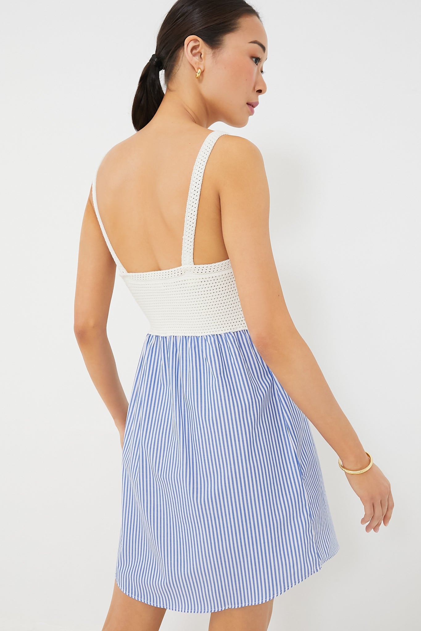 The White and Royal Esmee Dress