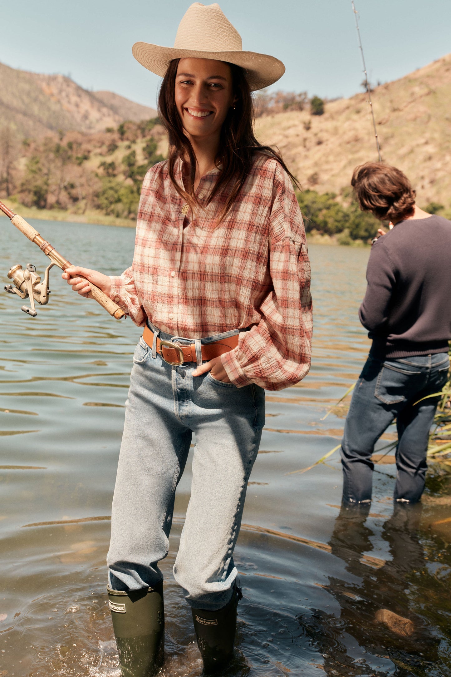 Pink and White Plaid Juliette Button Down