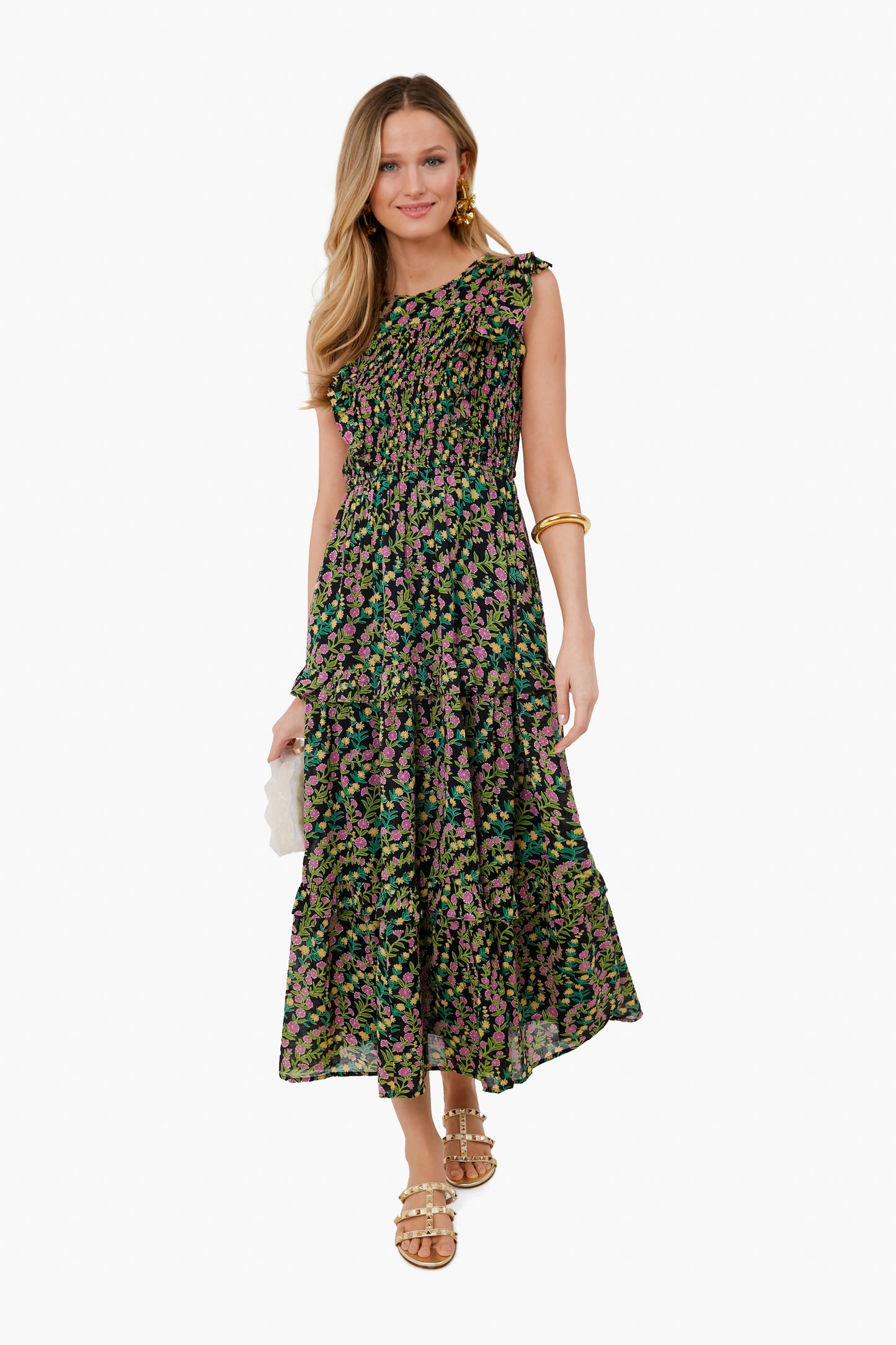 Boundless Floral Black Iris Dress