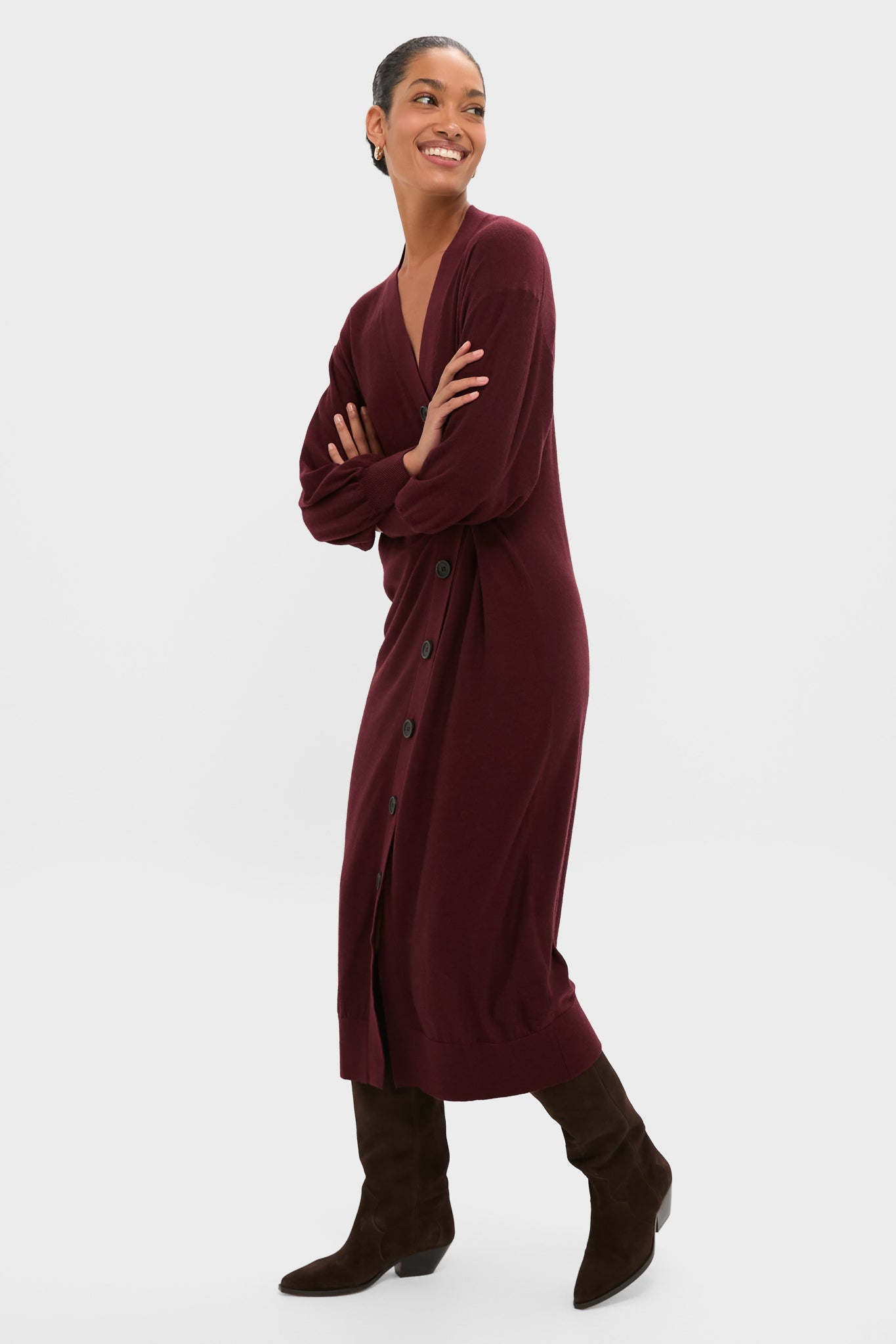 Mulberry Drippy Cardi Dress