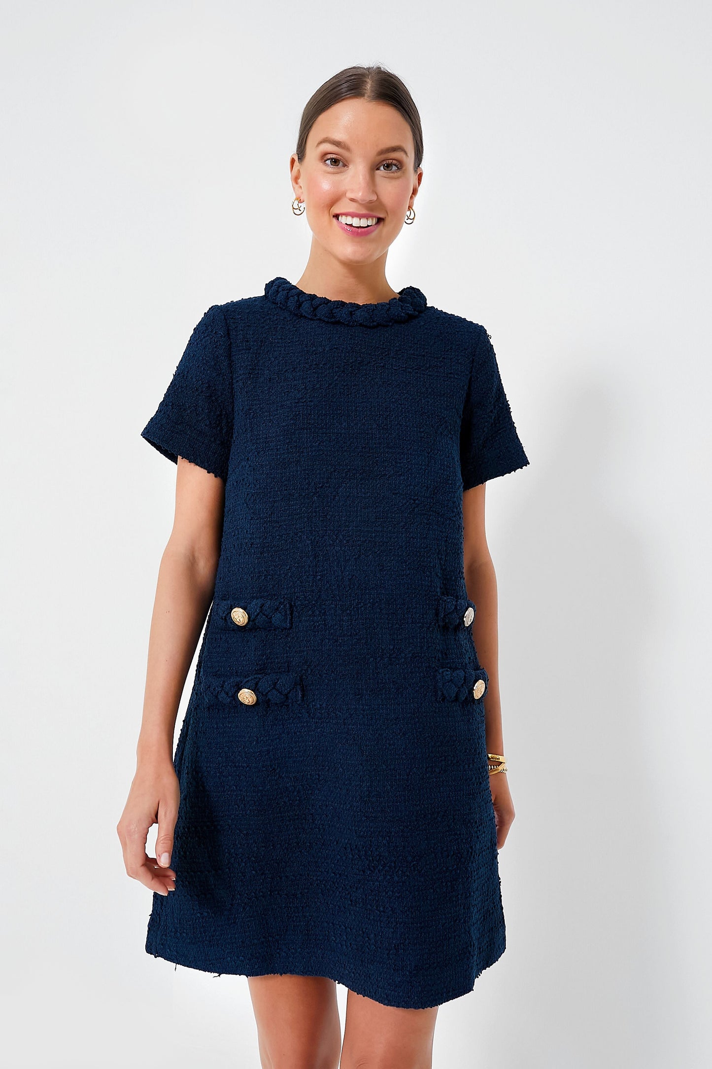 Navy Tweed Jackie Dress