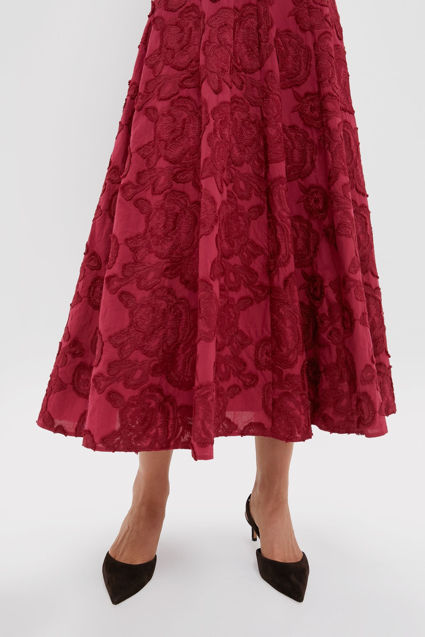 Ruby Textured Floral Melina Maxi Dress