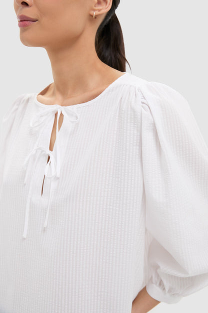 White Tie Josephine Blouse