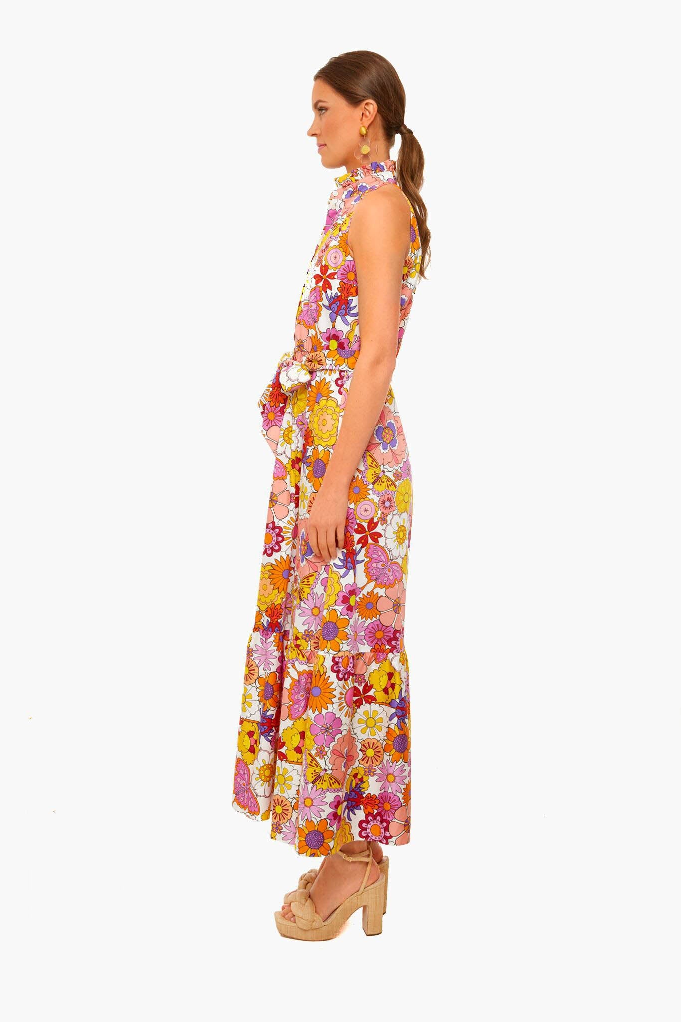Good Vibes Pink Biba Cotton Dress