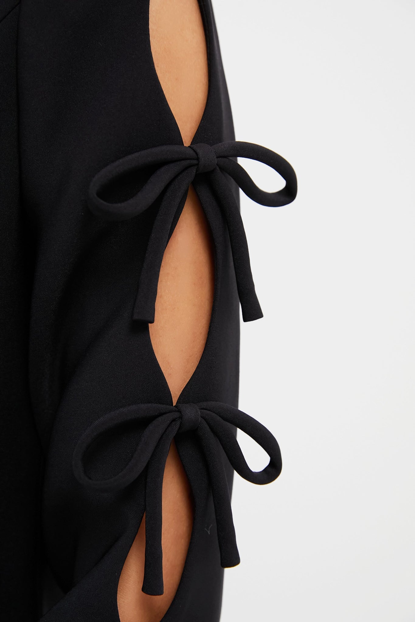 Black Bow Sleeve Belinda Mini Dress